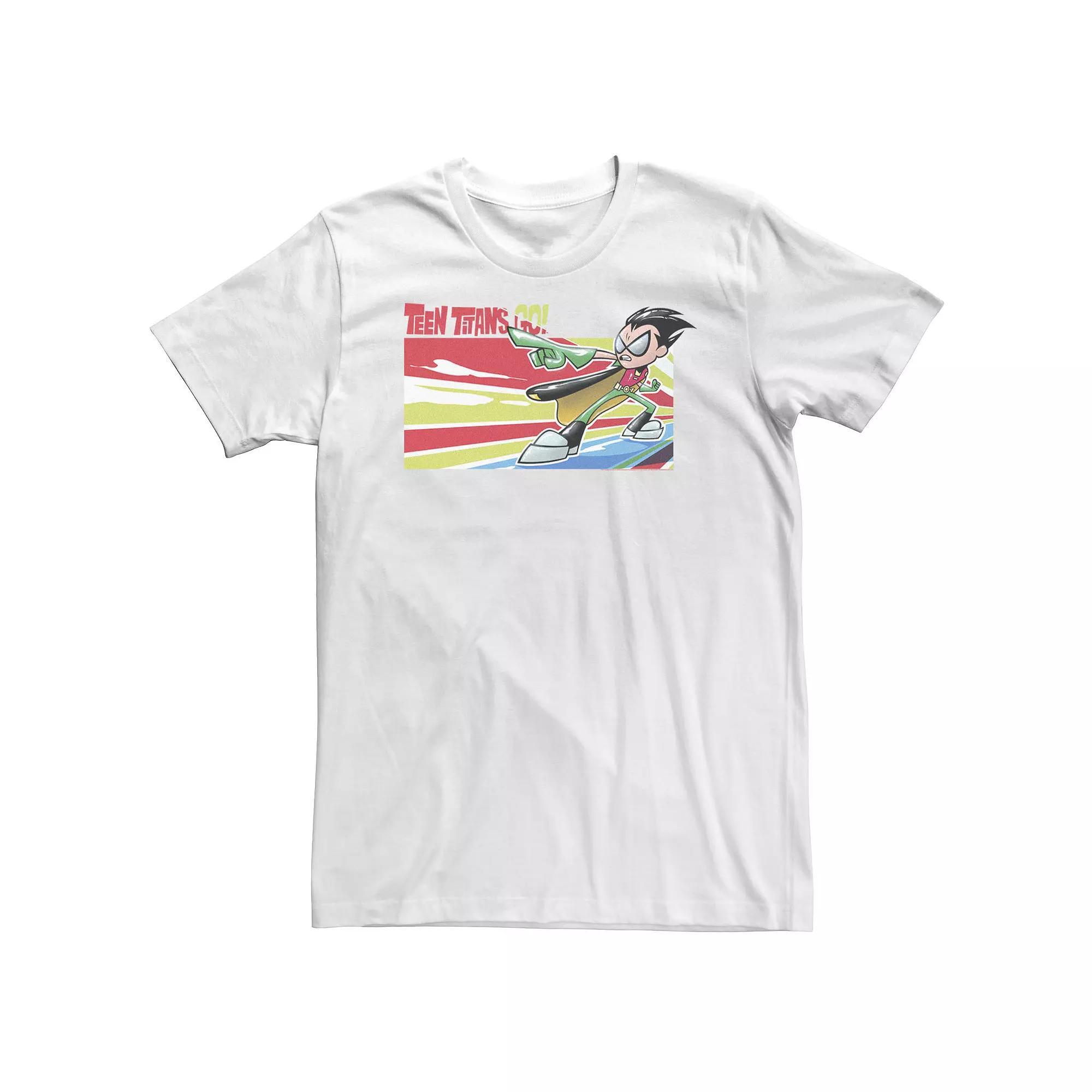 Big & Tall DC Comics Teen Titans Go! Robin Pointing Portrait Tee, Men's, Size: 3XLT, White Product Image