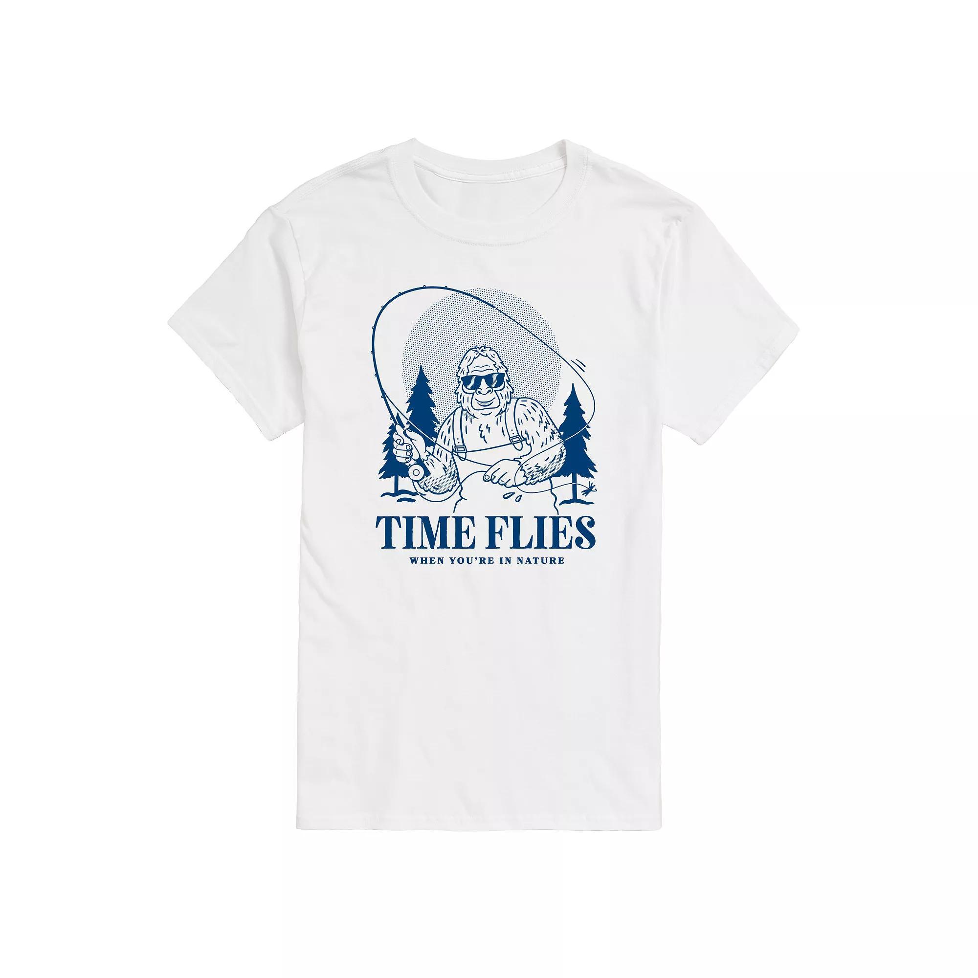 Mens Time Flies Sasquatch Graphic Tee Product Image