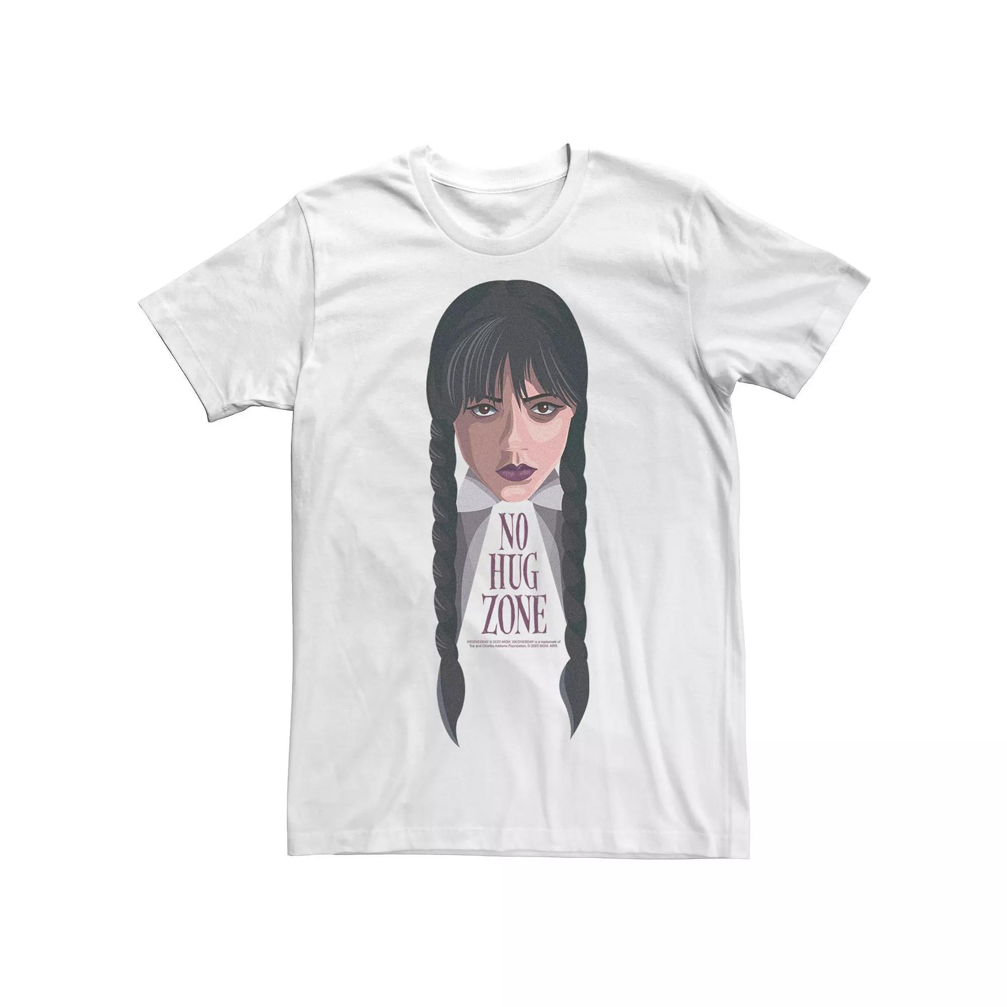 Big & Tall Wednesday No Hug Zone Tee, Men's, Size: XXL Tall, White Product Image