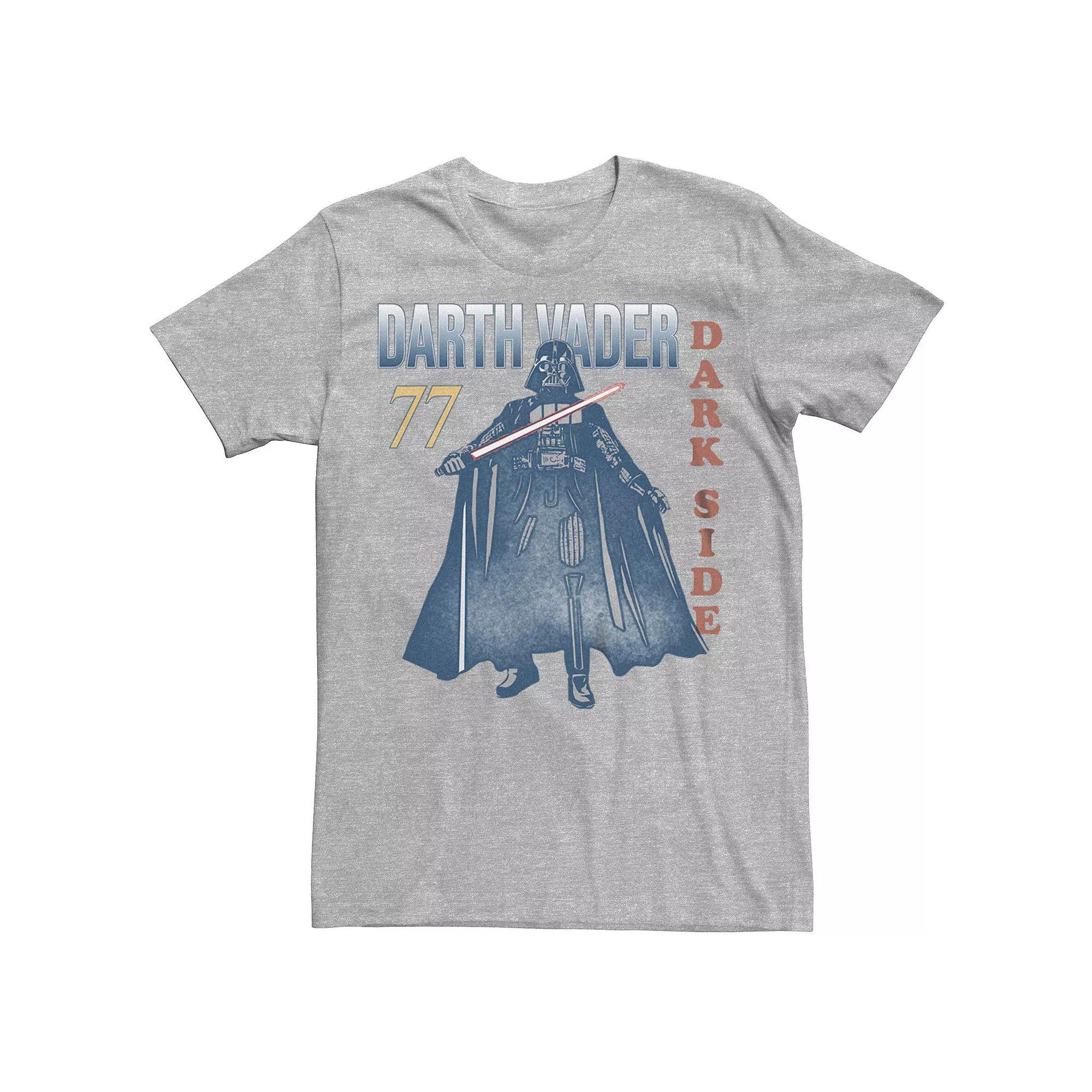 Men's Star Wars Darth Vader Dark Side 77 Graphic Tee, Size: Large, Athletic Grey Product Image