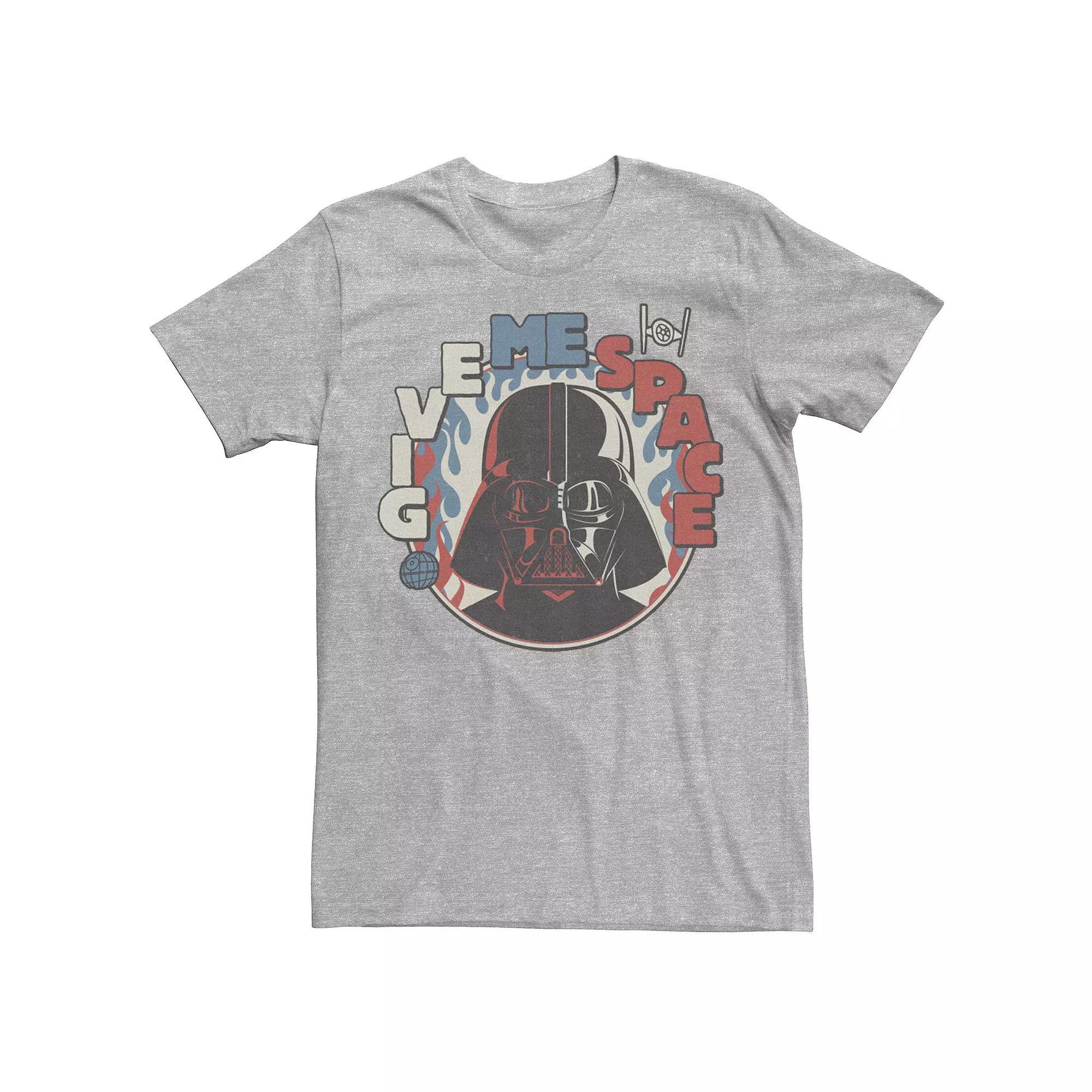 Men's Star Wars Vader Face Give Me Space Tee, Size: Medium, Athletic Grey Product Image