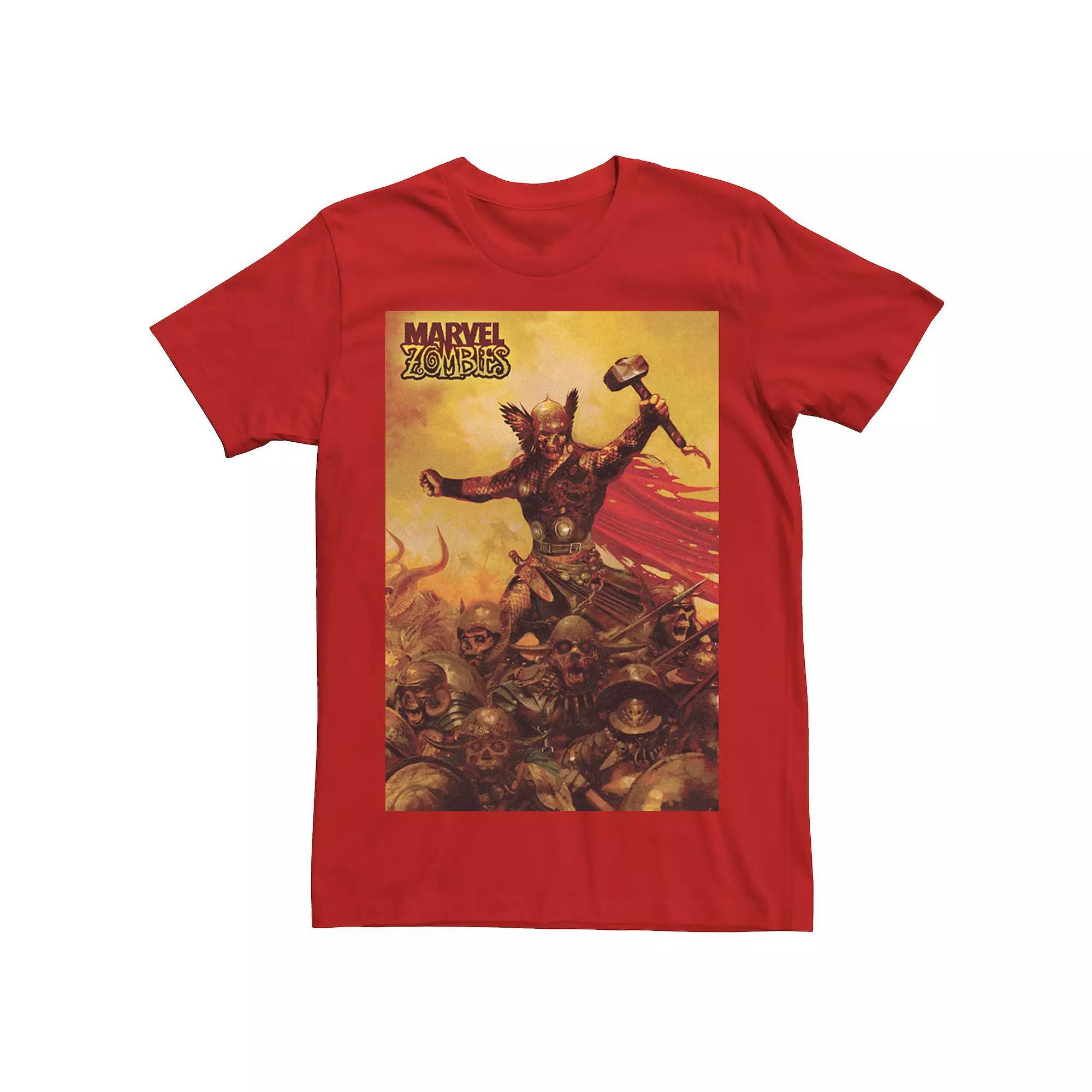 Men's Marvel Zombies Thor Zombie Poster Graphic Tee, Size: Large, Red Product Image