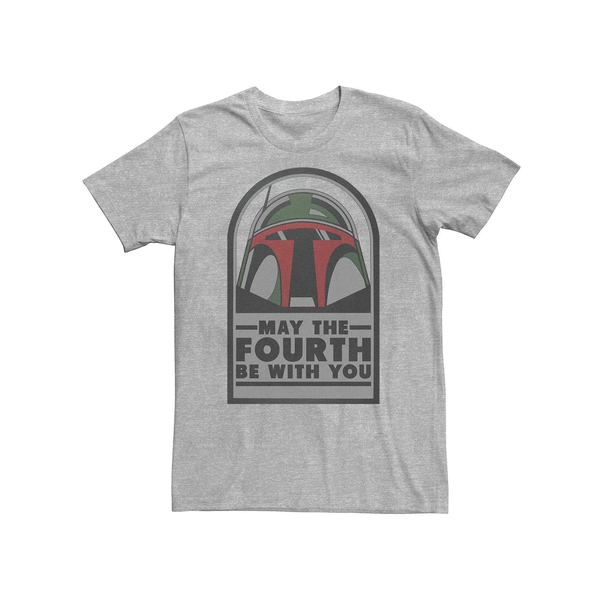 Big & Tall May the Fourth Be With You Boba Fett Tee, Men's, Size: Large Tall, Athletic Grey Product Image