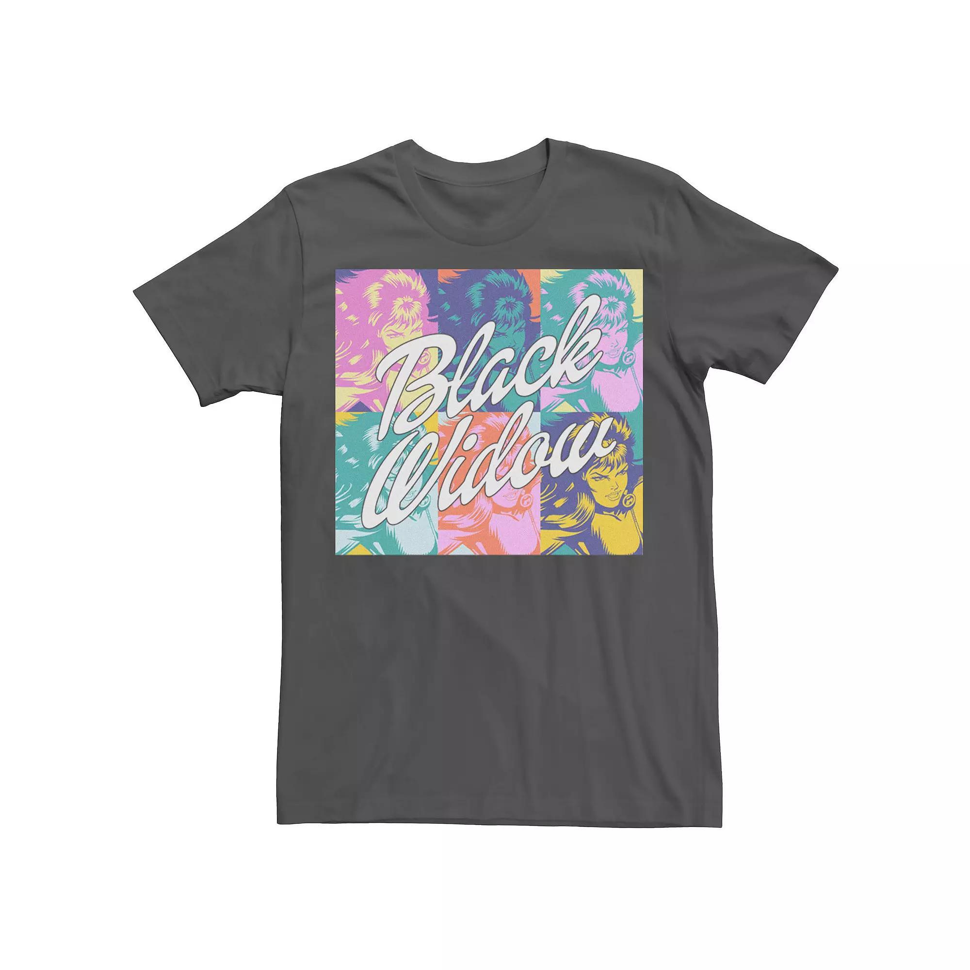 Men's Marvel Black Widow Pop Tee, Size: Small, Grey Product Image