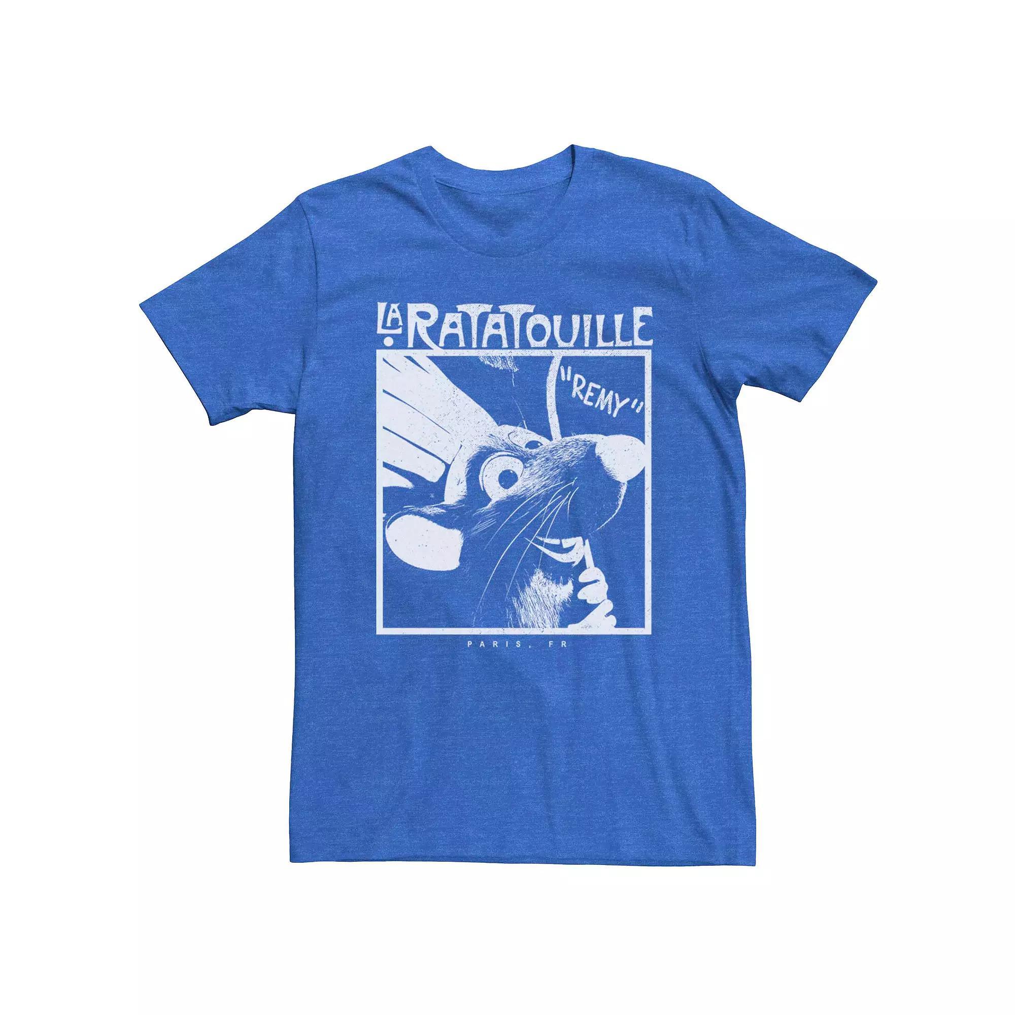 Mens Disney Pixar Ratatouille Chef Remy Poster Graphic Tee Royal Grey Product Image