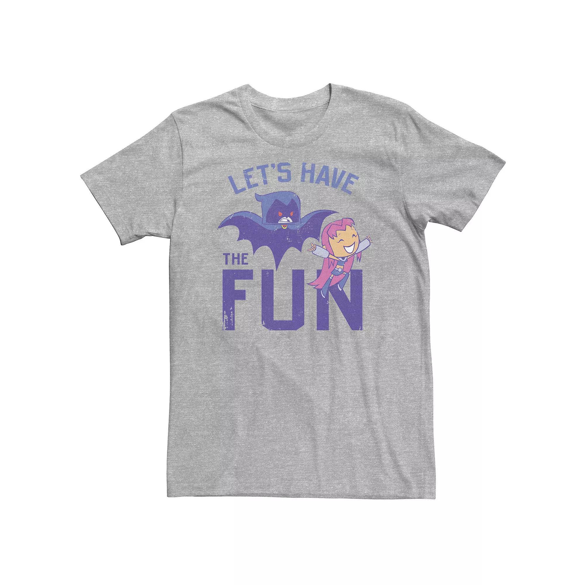 Big & Tall DC Comics Teen Titans Go! Starfire Raven Let's Have The Fun Tee, Men's, Size: 4XLT, Athletic Grey Product Image