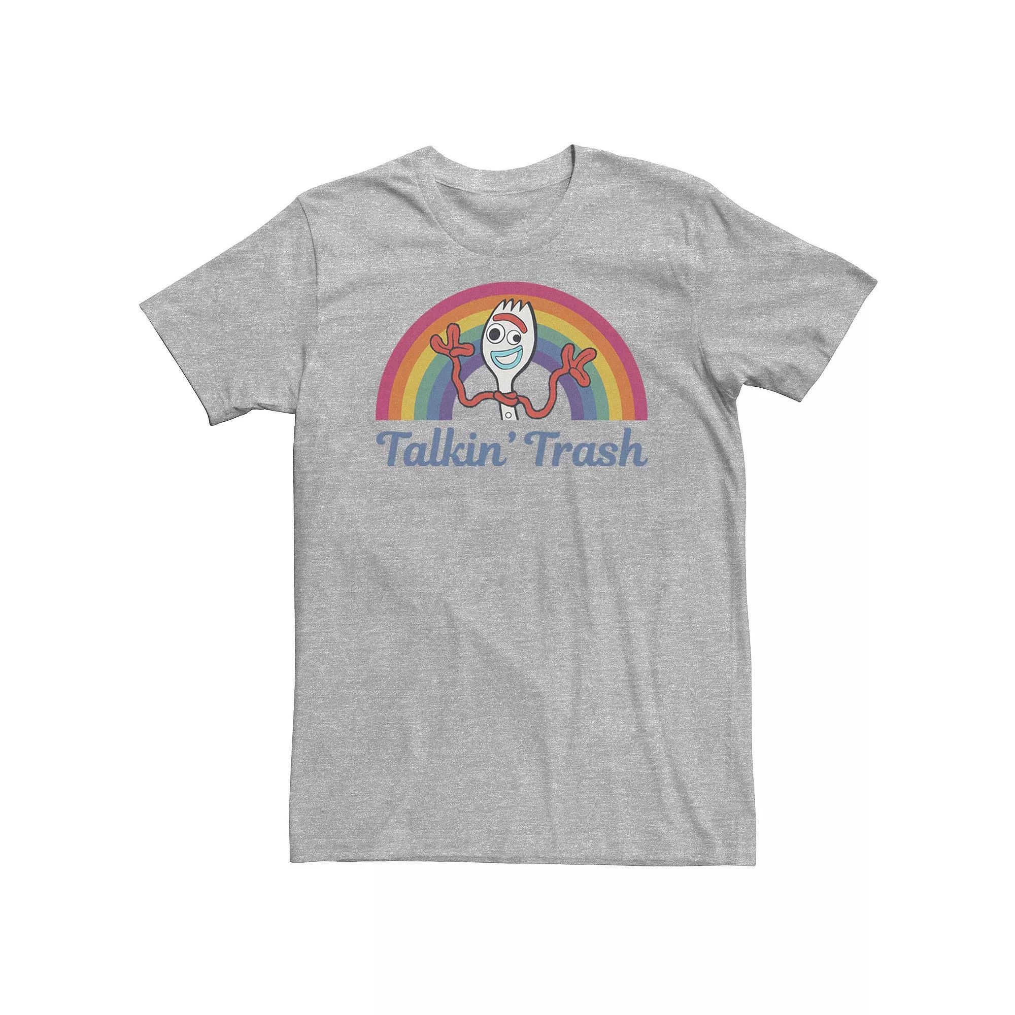 Big & Tall Disney / Pixar Toy Story 4 Forky Talkin' Trash Rainbow Poster Tee, Men's, Size: 5XL, White Product Image