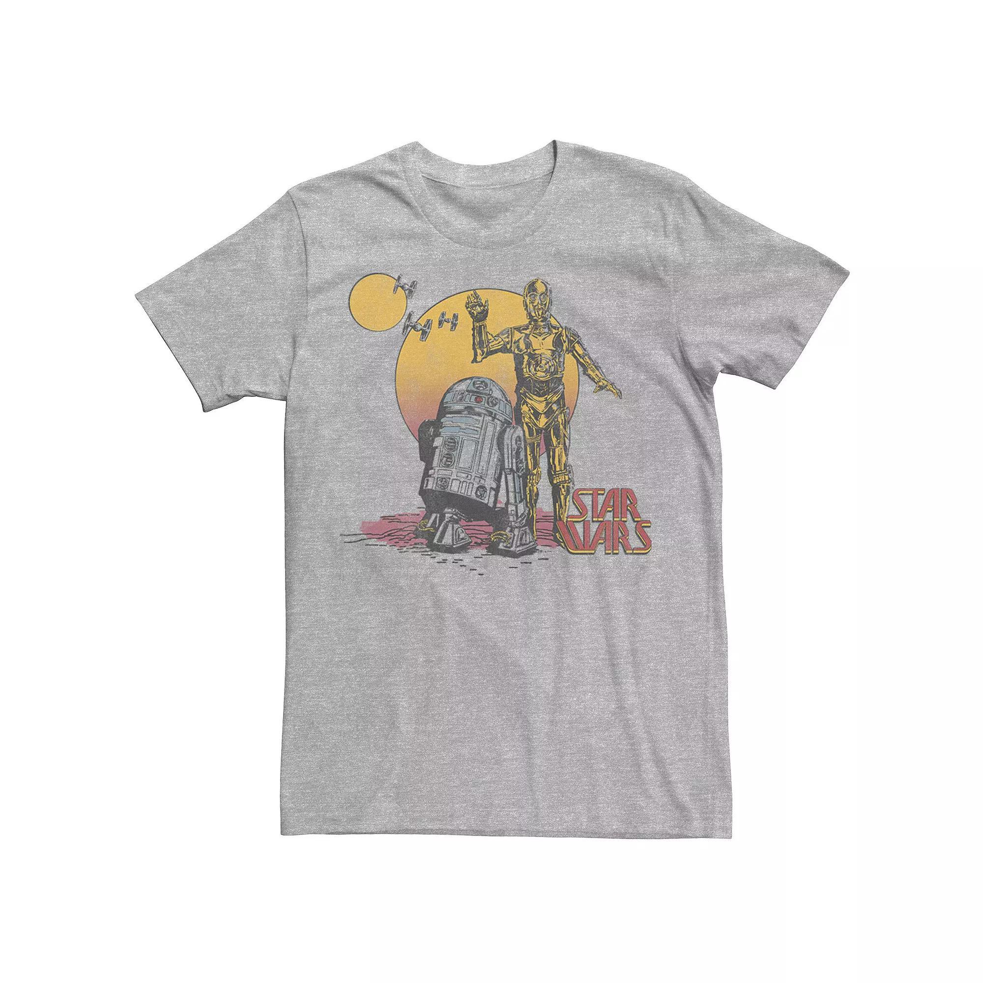 Men's Star Wars R2-D2 and C-3PO Portrait Graphic Tee, Size: XL, White Product Image