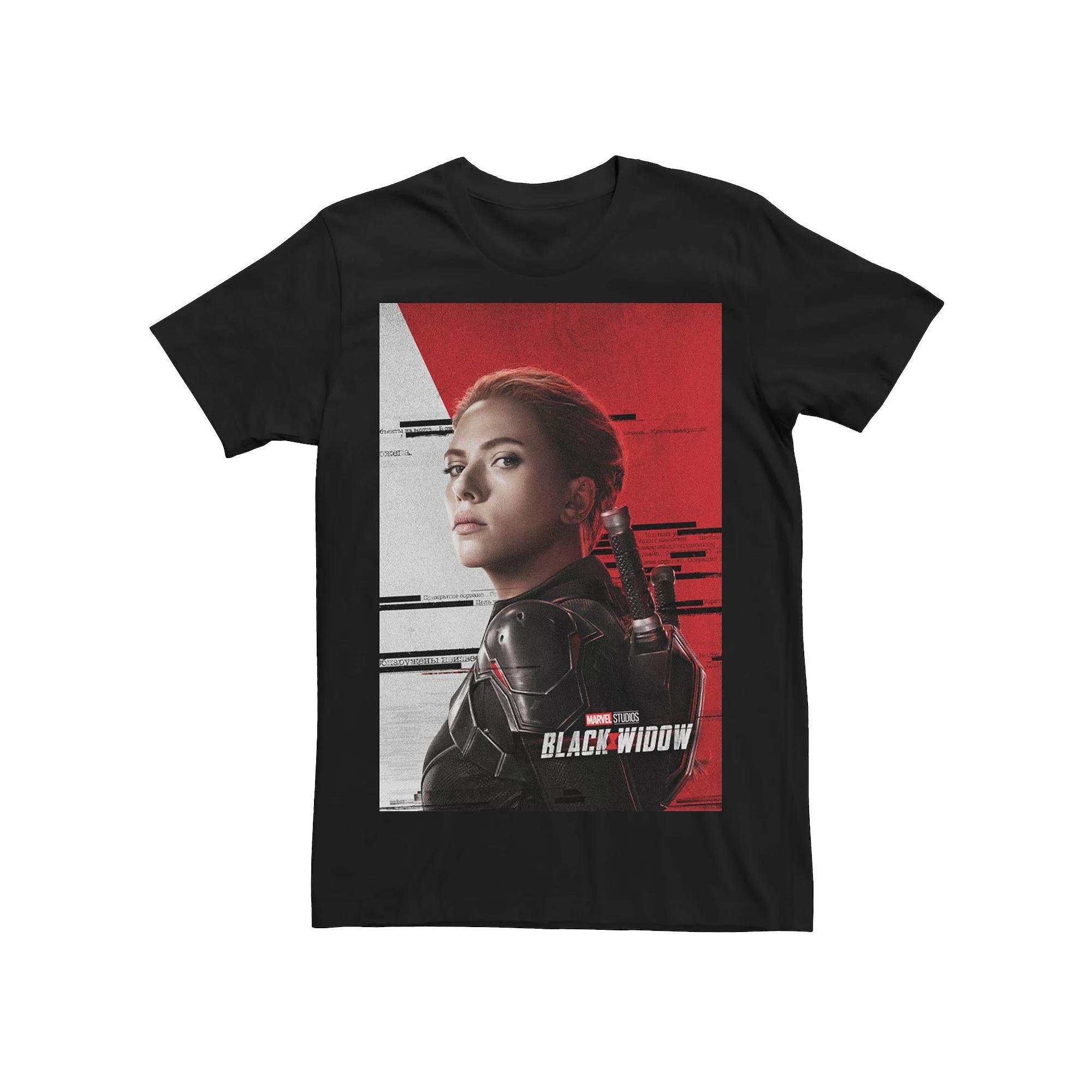Men's Marvel Black Widow Movie Side Glance Poster Tee, Size: Medium Product Image