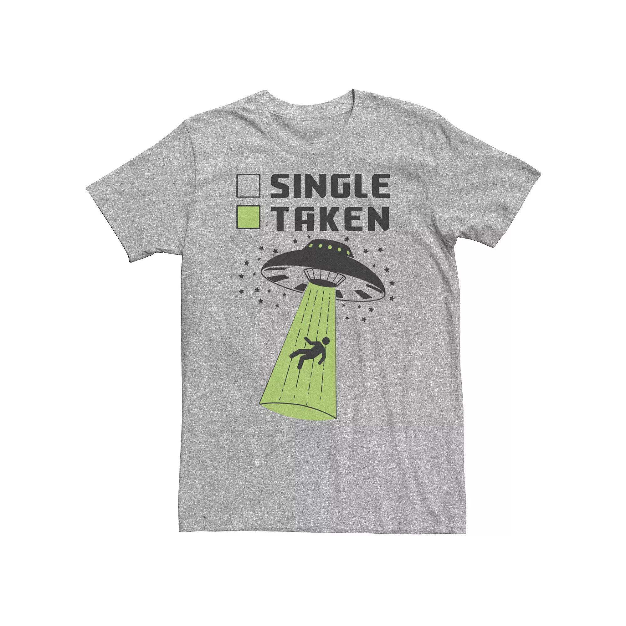 Big & Tall Taken Checklist UFO Portrait Tee, Mens Athletic Grey Product Image