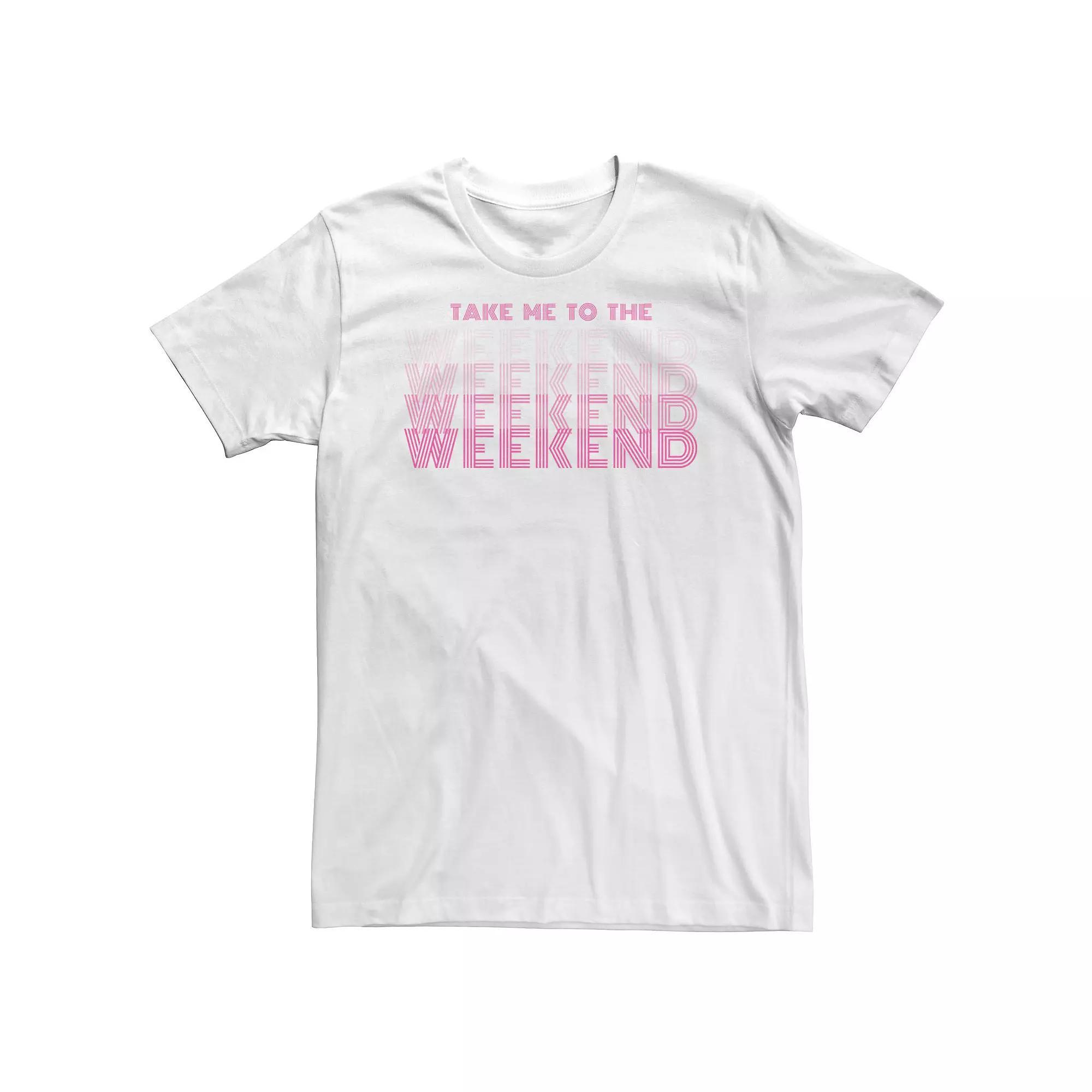 Big & Tall Take Me To The Weekend Word Stack Tee, Mens Product Image