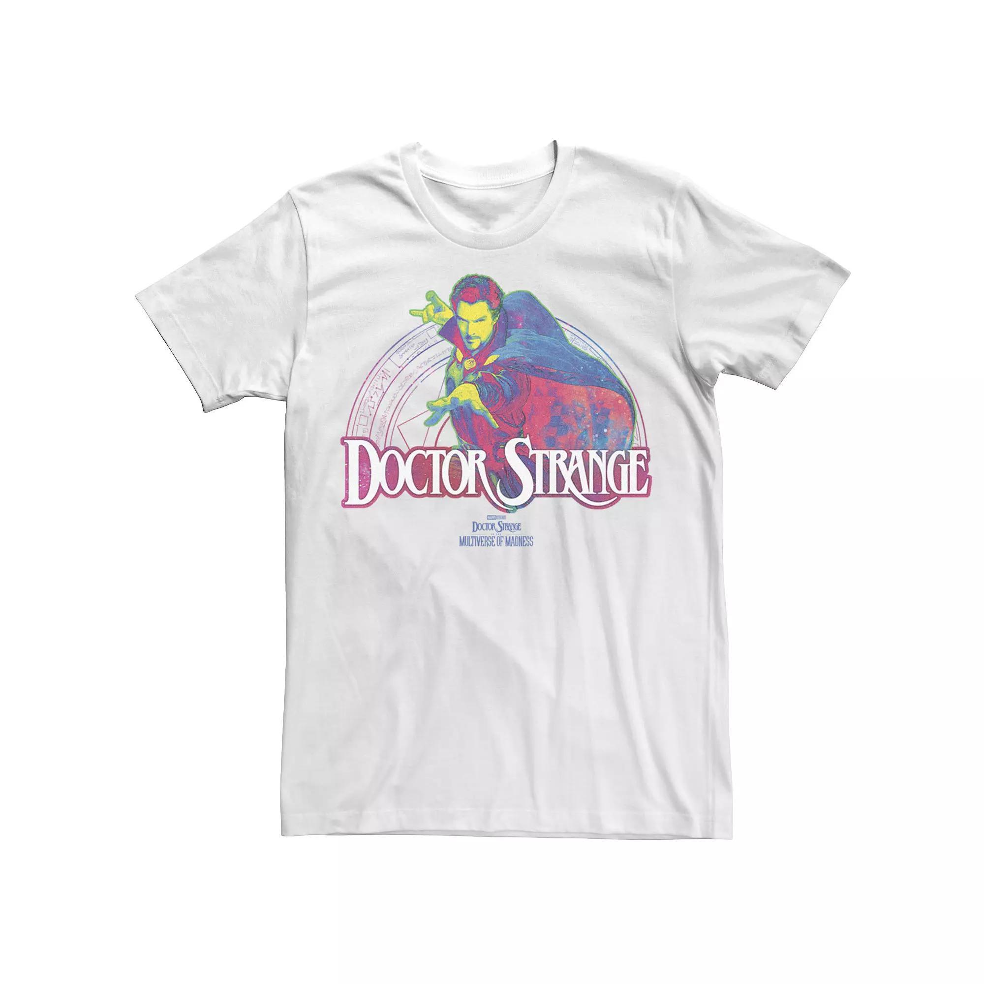 Men's Marvel Doctor Strange Movie 2 Neon Strange Pose Tee, Size: Small, White Product Image