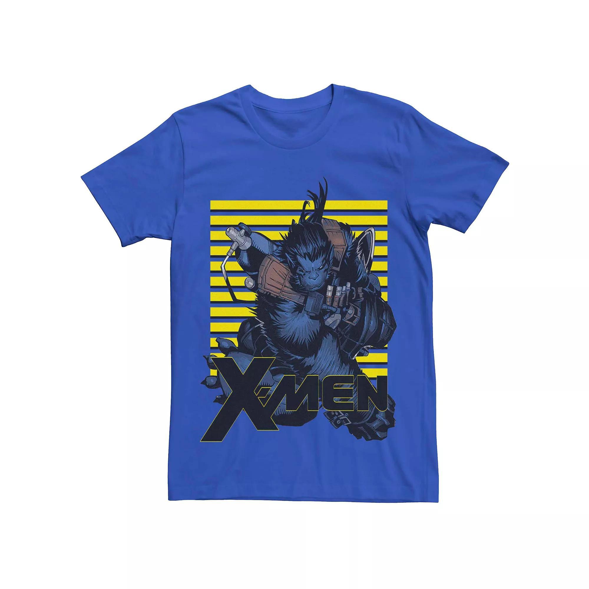 Men's Marvel X-Men Beast Poster Retro Tee, Size: XL, Royal Product Image