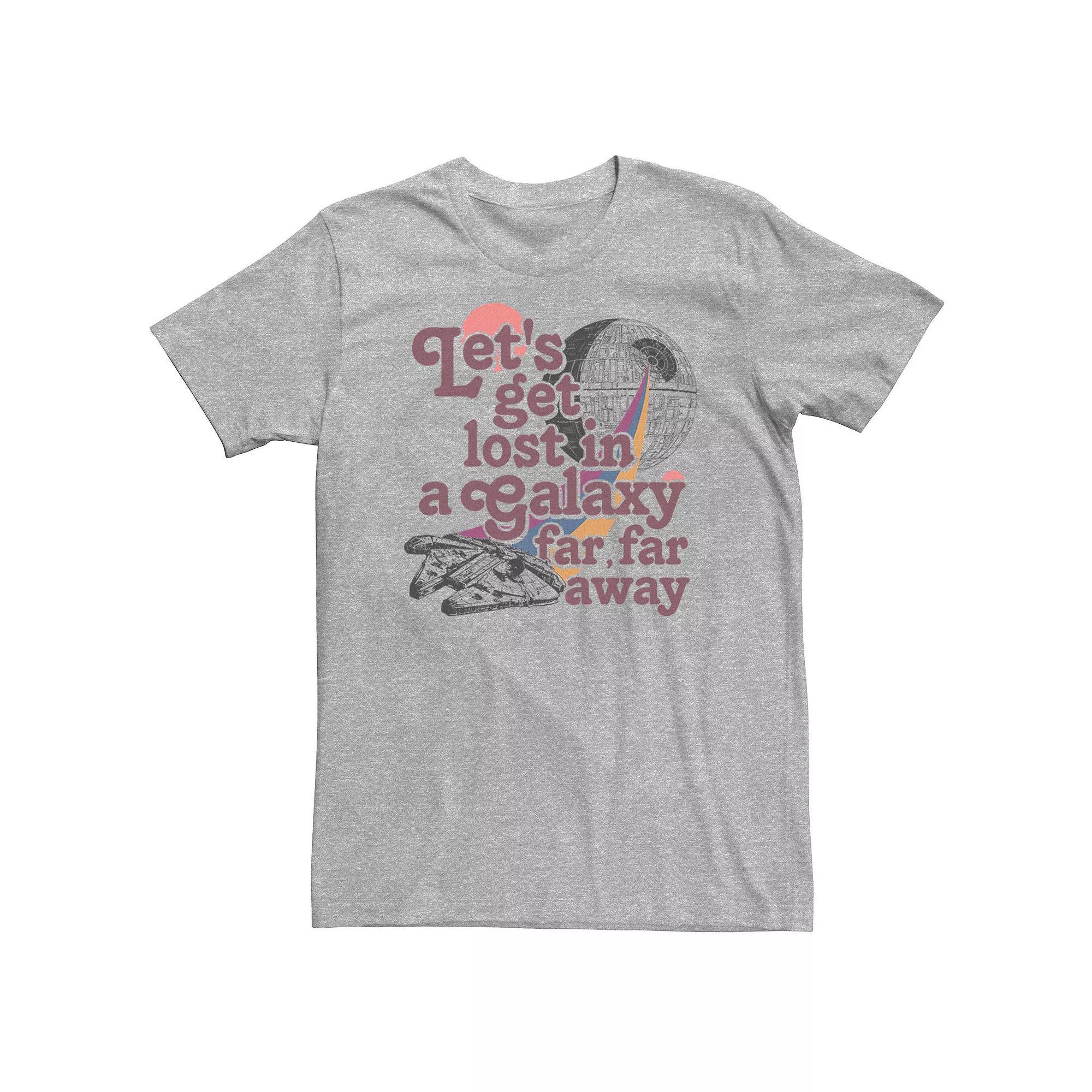 Big & Tall Star Wars Let's Get Lost Far Far Away Tee, Men's, Size: 4XL, Athletic Grey Product Image