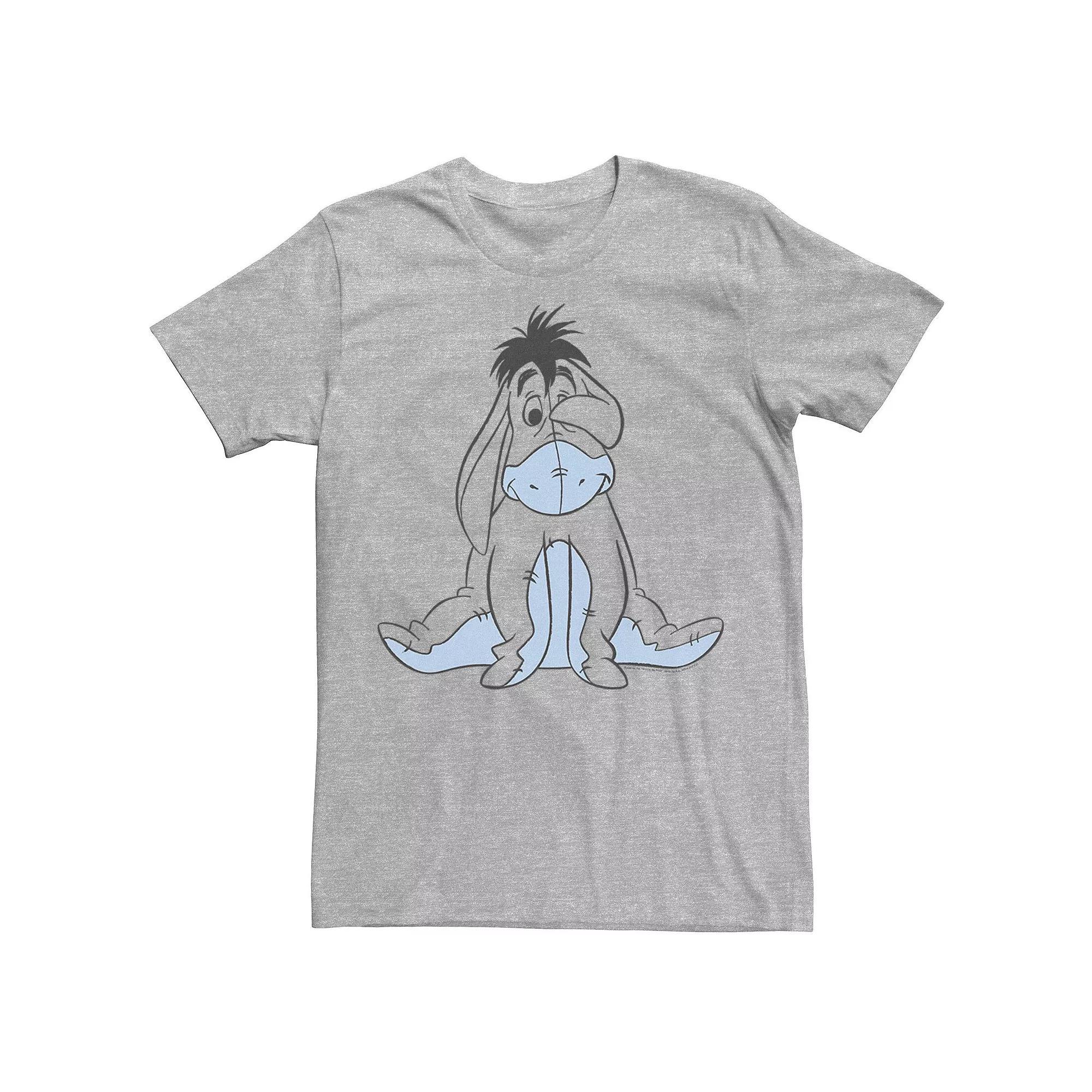 Disney's Winnie The Pooh Happy Eeyore Art Sketch Men's Tee, Size: Large, Athletic Grey Product Image