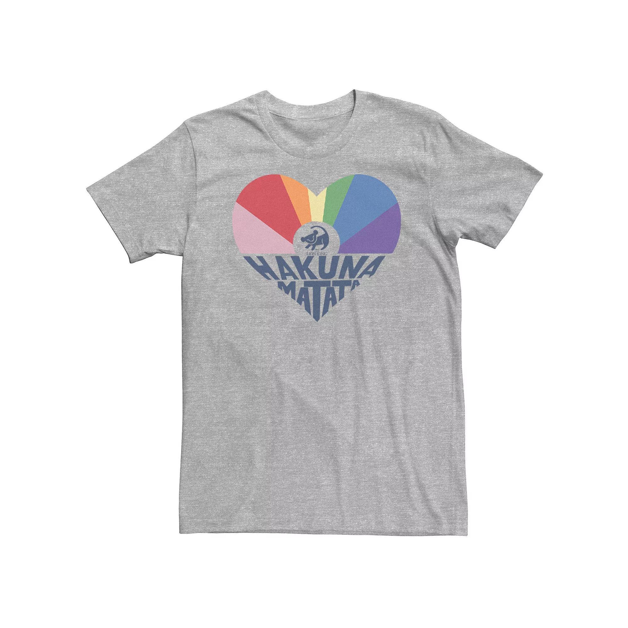 Big & Tall Disney Lion King Simba Hakuna Matata Heart Tee, Men's, Size: XXL Tall, Athletic Grey Product Image