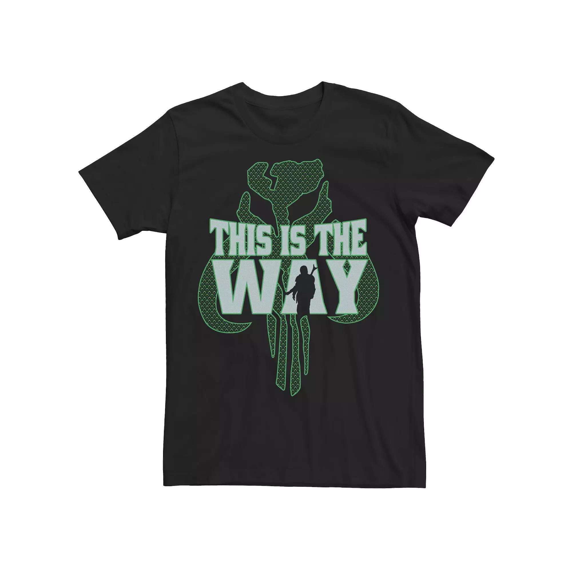 Men's Star Wars: The Mandalorian This Is The Way Logo Silhouette Tee, Size: Medium, Black Product Image