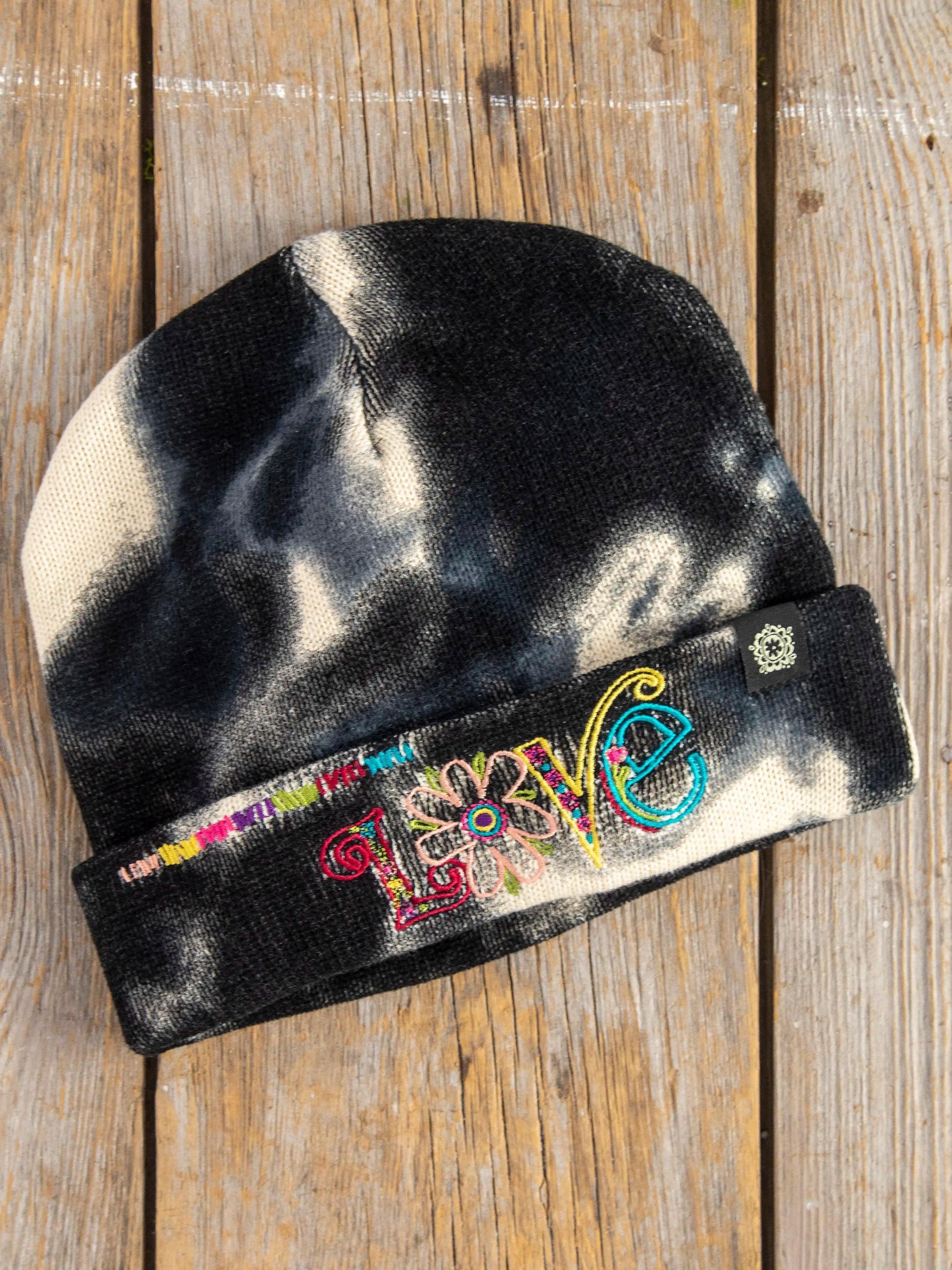 Embroidered Beanie - Tie-Dye Love Product Image