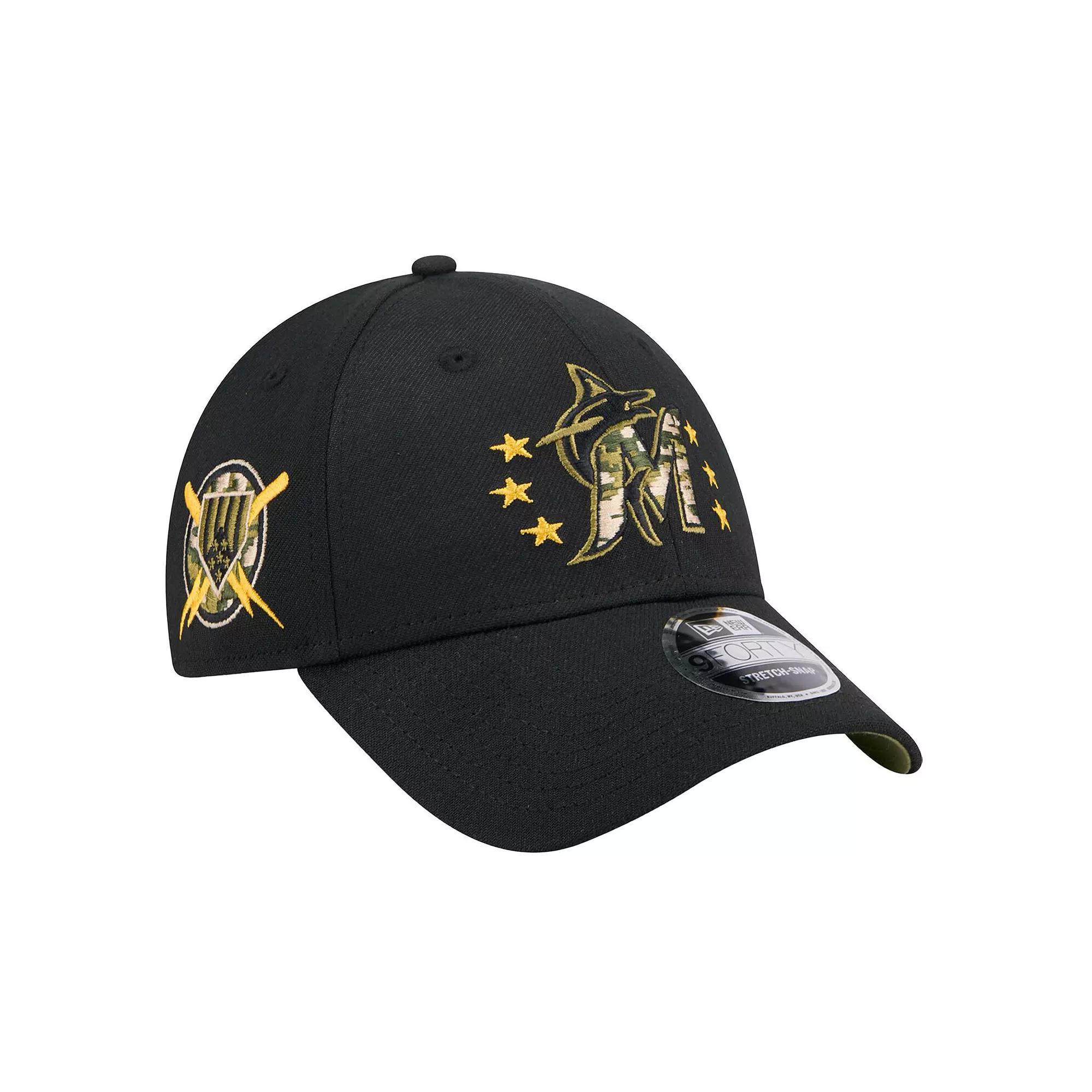 Mens New Era Miami Marlins 2024 Armed Forces Day 9FORTY Adjustable Hat Product Image