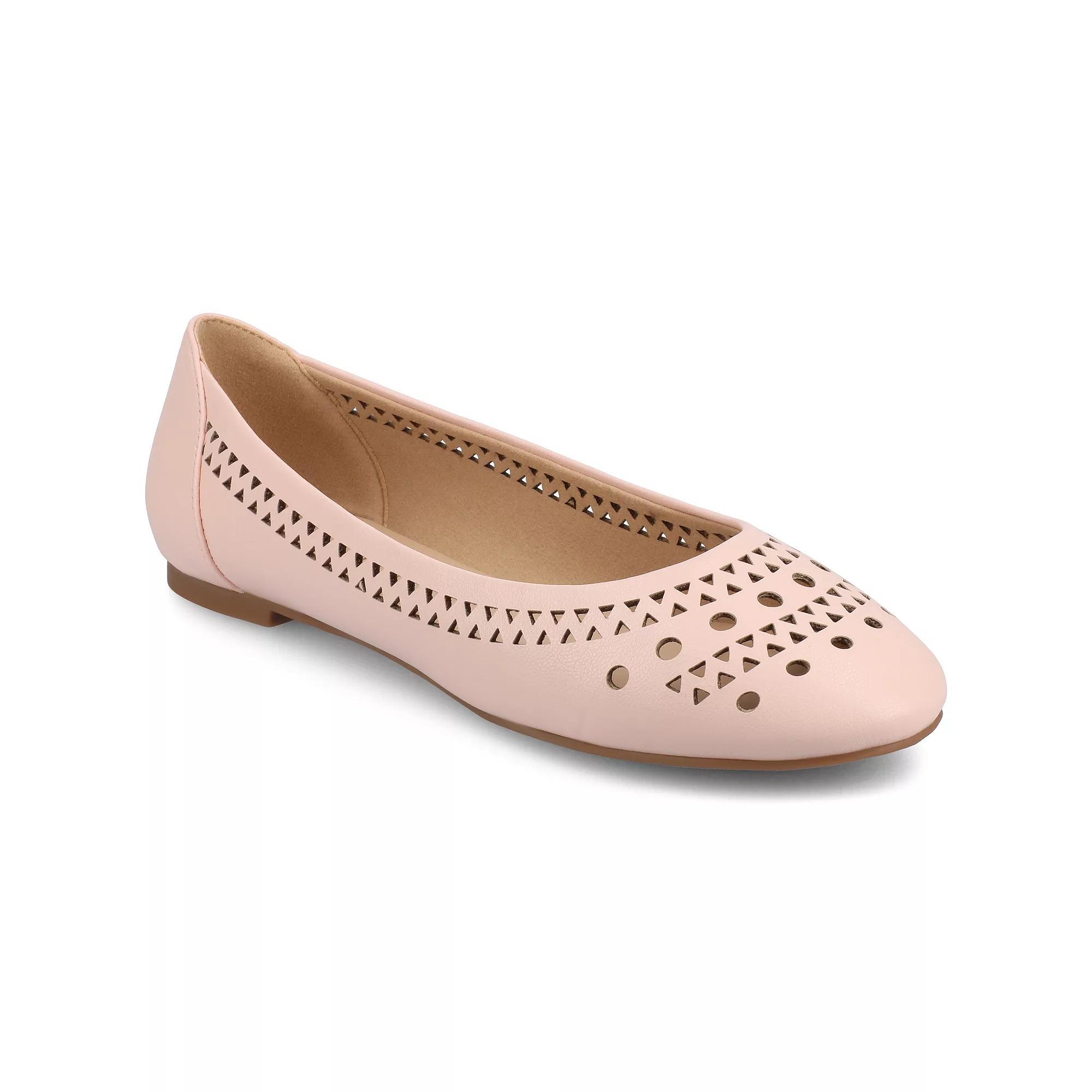 Journee Kamrah Womens Cut Out Round Toe Dress Flats Product Image