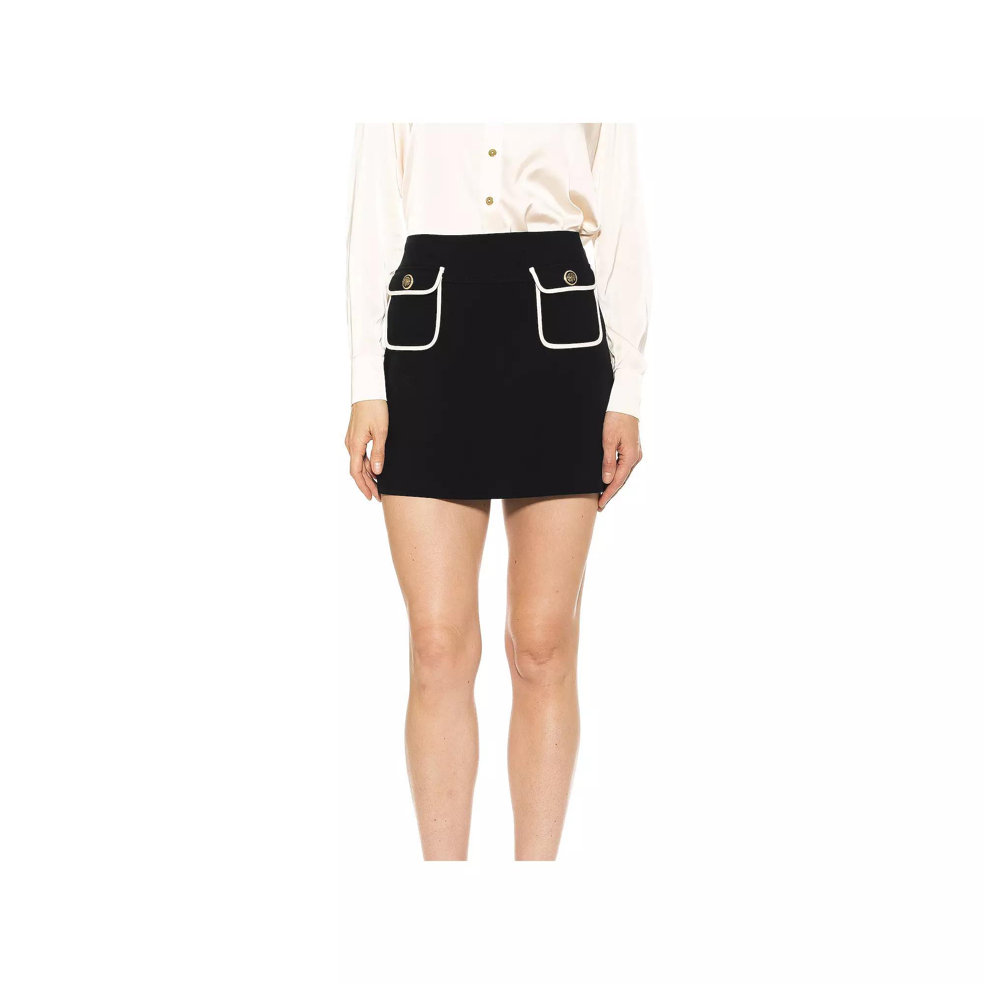 Women's ALEXIA ADMOR Mila Front Pocket Mini Skirt, Size: 12, Brown Product Image