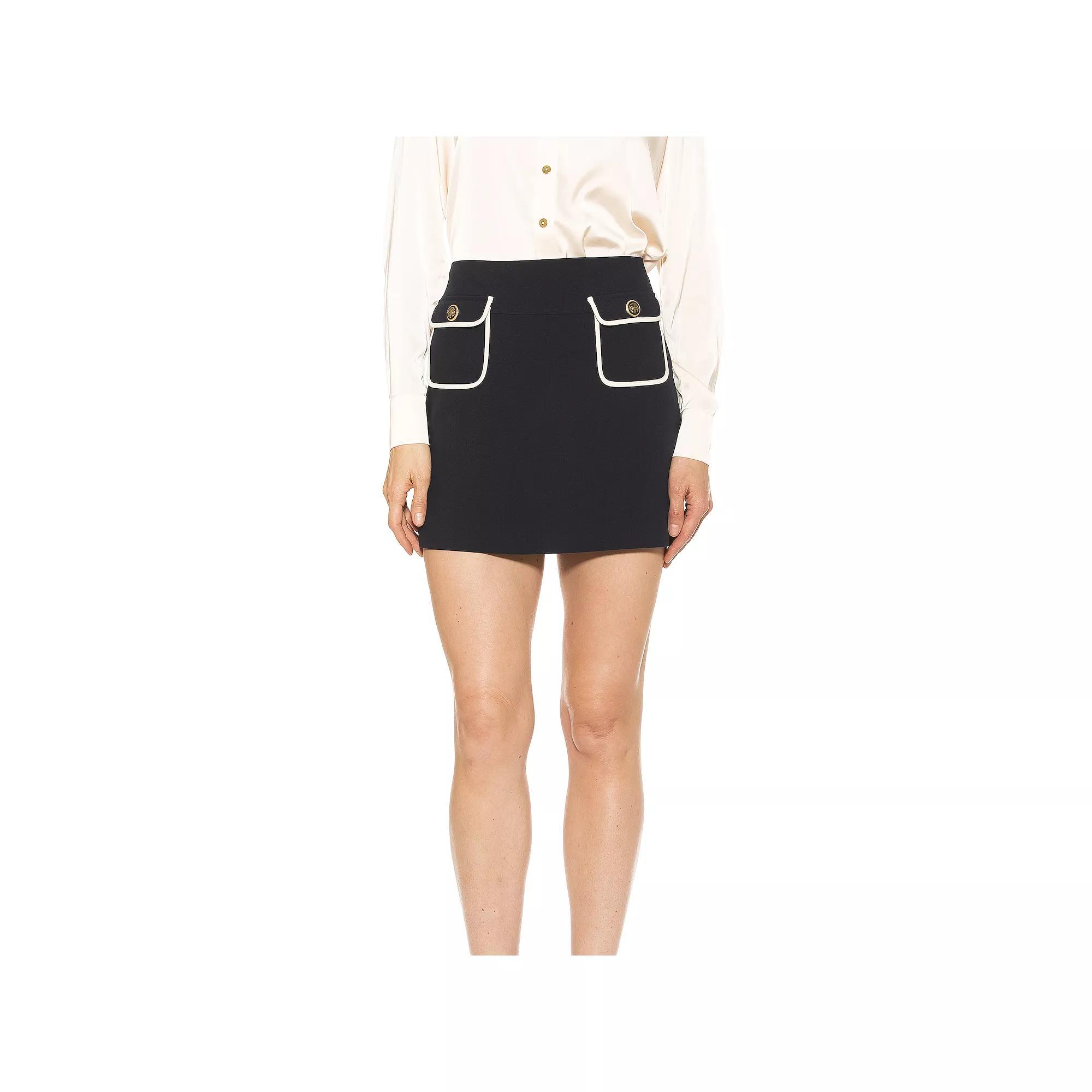 Women's ALEXIA ADMOR Mila Front Pocket Mini Skirt, Size: 12, Brown Product Image