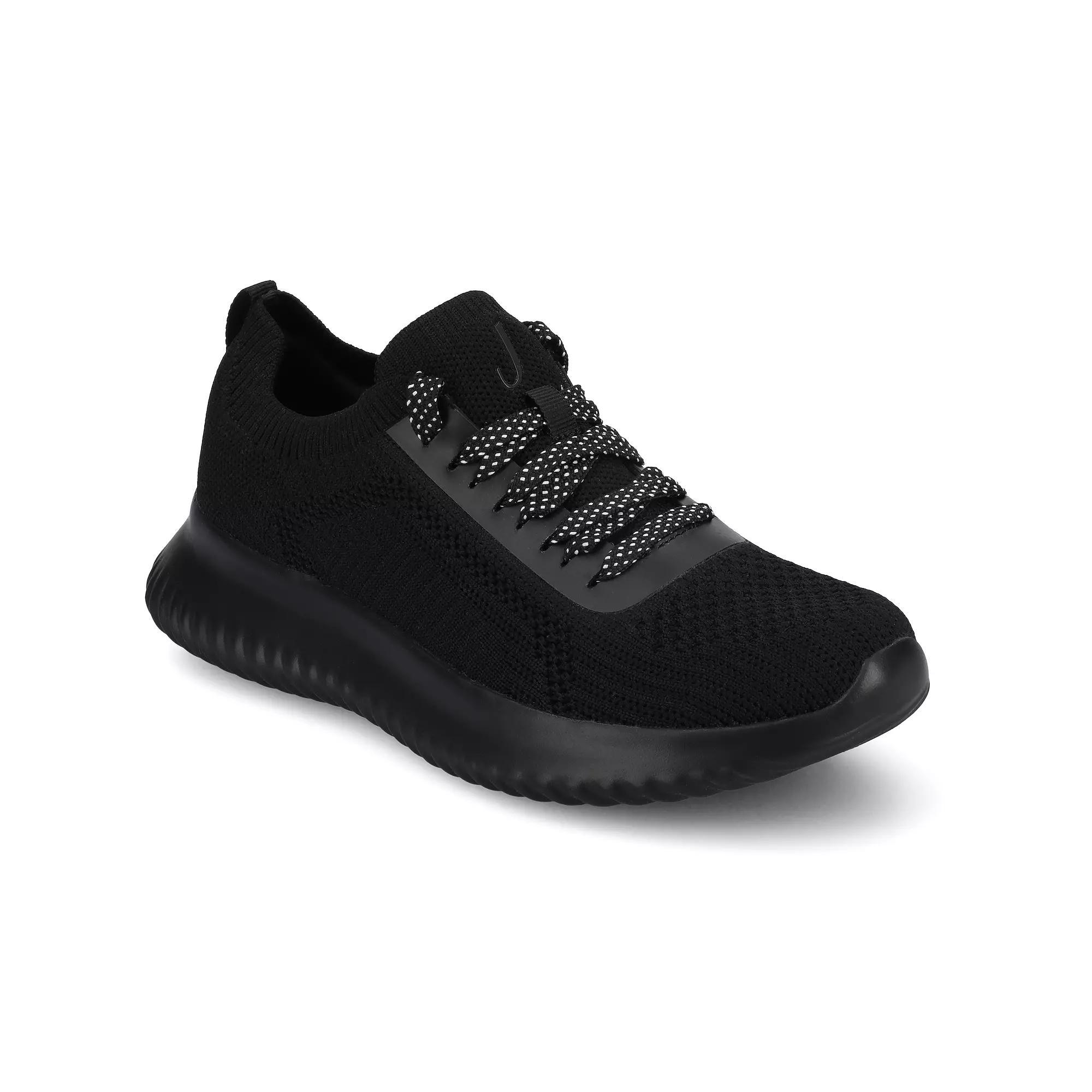 Journee Brena Women's Casual Lace-Up Sneakers, Size: 11, Black Product Image
