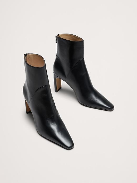 Italian Leather High-Heel Ankle Boot Product Image