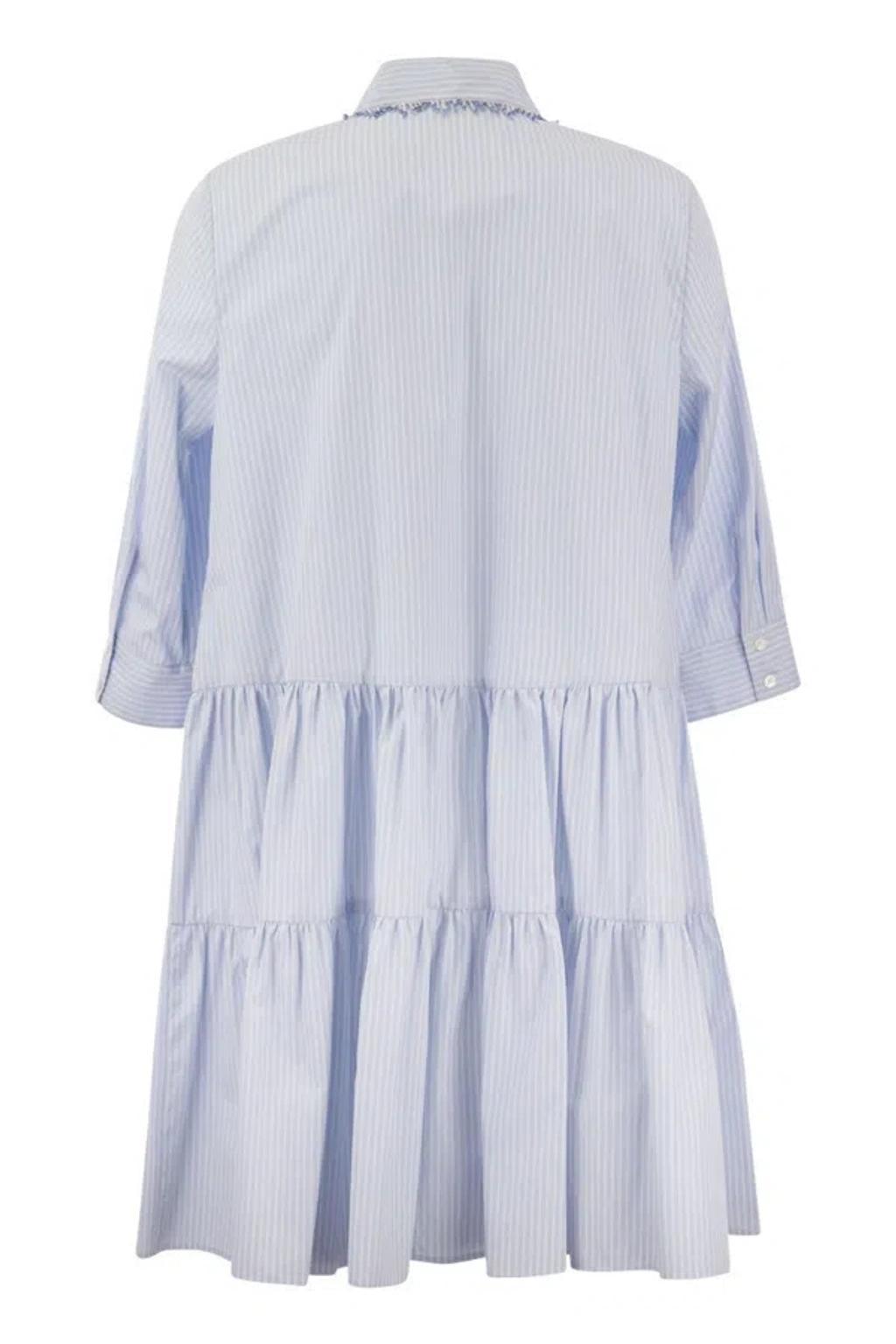 FABIANA FILIPPI Organic Cotton Chemise Dress In Blue Product Image