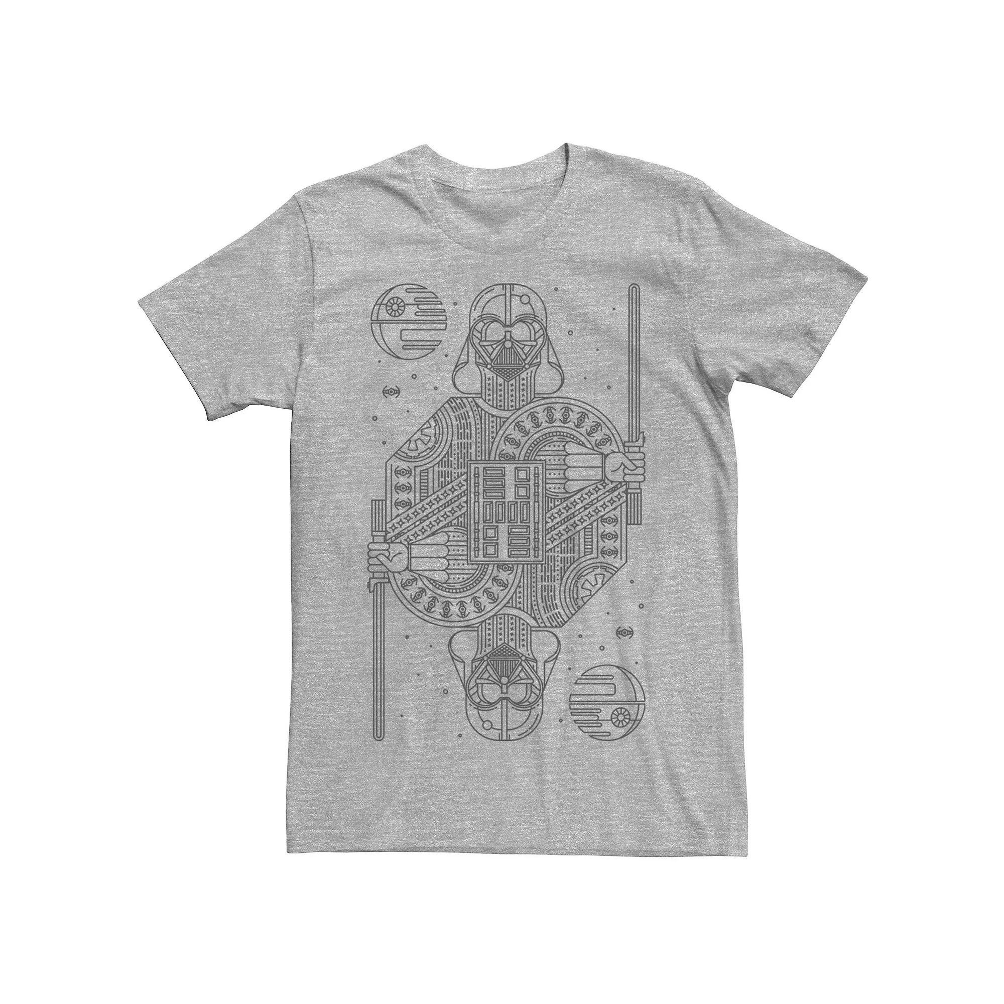 Men's Star Wars Darth Vader Line Art Tee, Size: 3XL, Athletic Grey Product Image