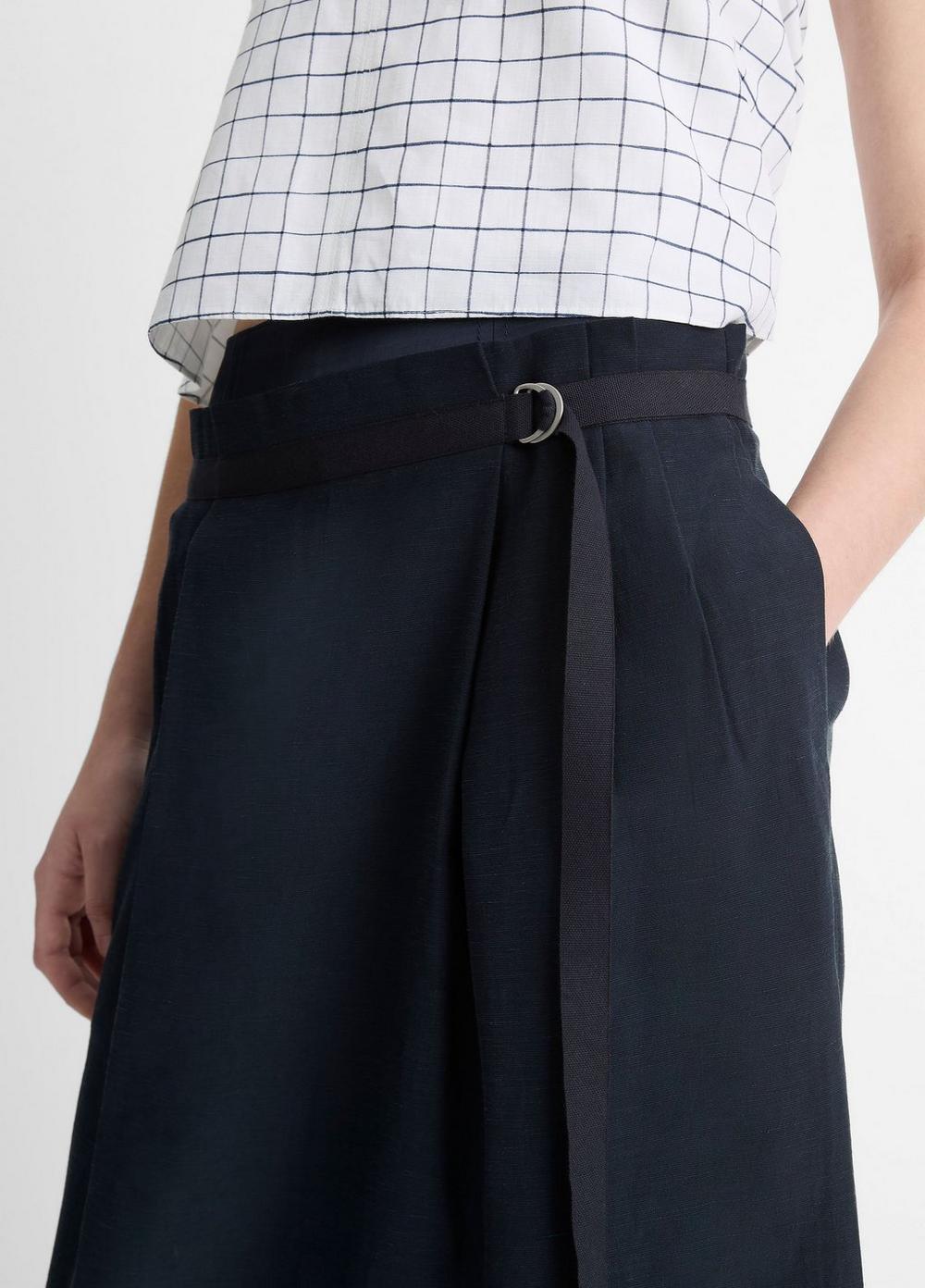 Womens Double-Waistband D-ring Skirt, Coastal Blue, Size 6 Vince Product Image