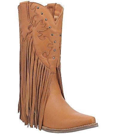 Women's Dingo Hoedown Leather Western Boots, Size: 7.5, Camel Product Image