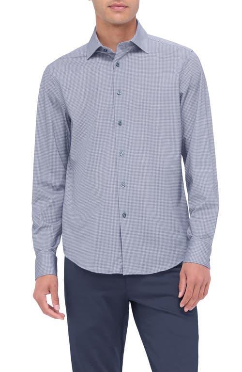 BUGATCHI Men's Ooohcotton James Micro-check Sport Shirt In Camel Product Image