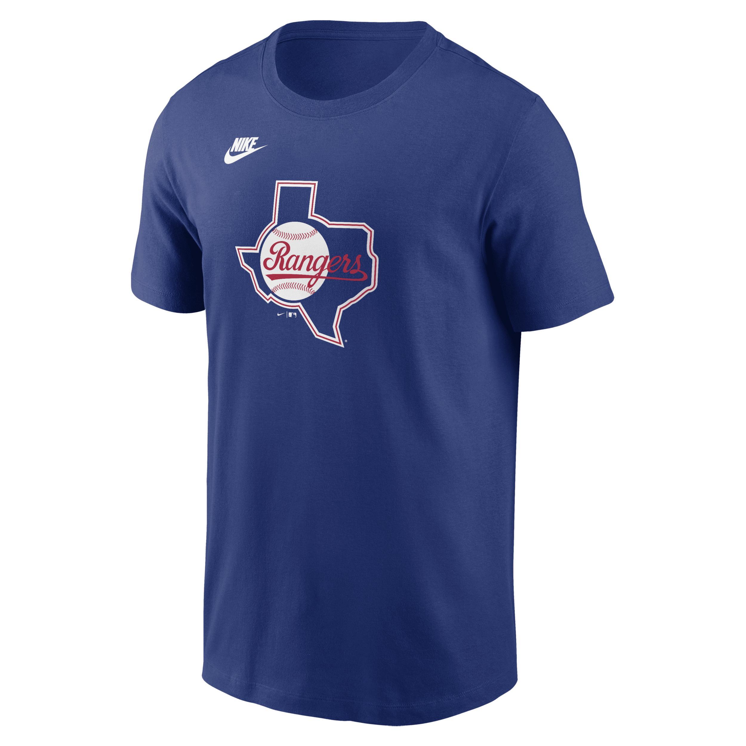 Men's Nike Royal Texas Rangers Cooperstown Collection Team Logo T-Shirt, Size: Medium, Blue Product Image