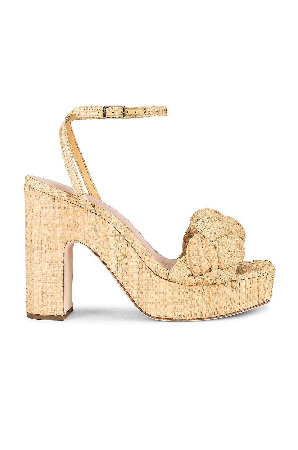 Womens Fae Braided Raffia Platform Sandals Product Image