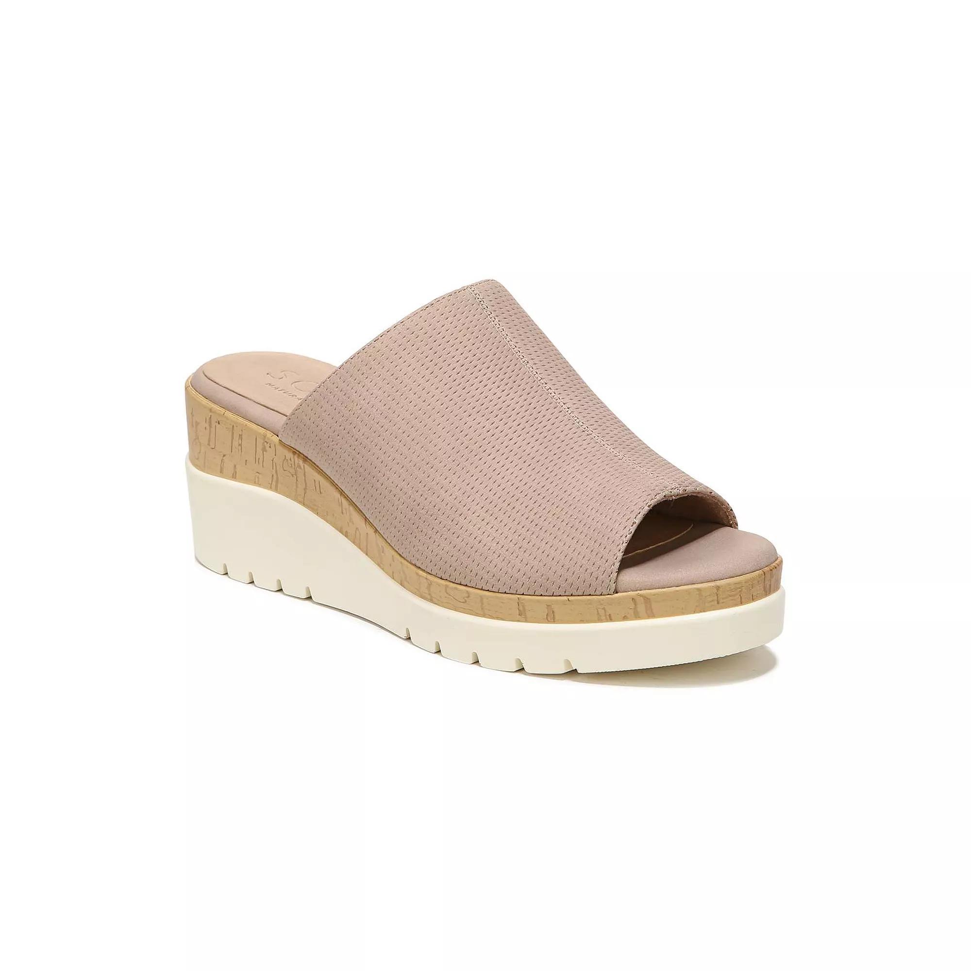 SOUL Naturalizer Goodtimes Womens Slip-On Wedge Sandals Light Brown Product Image