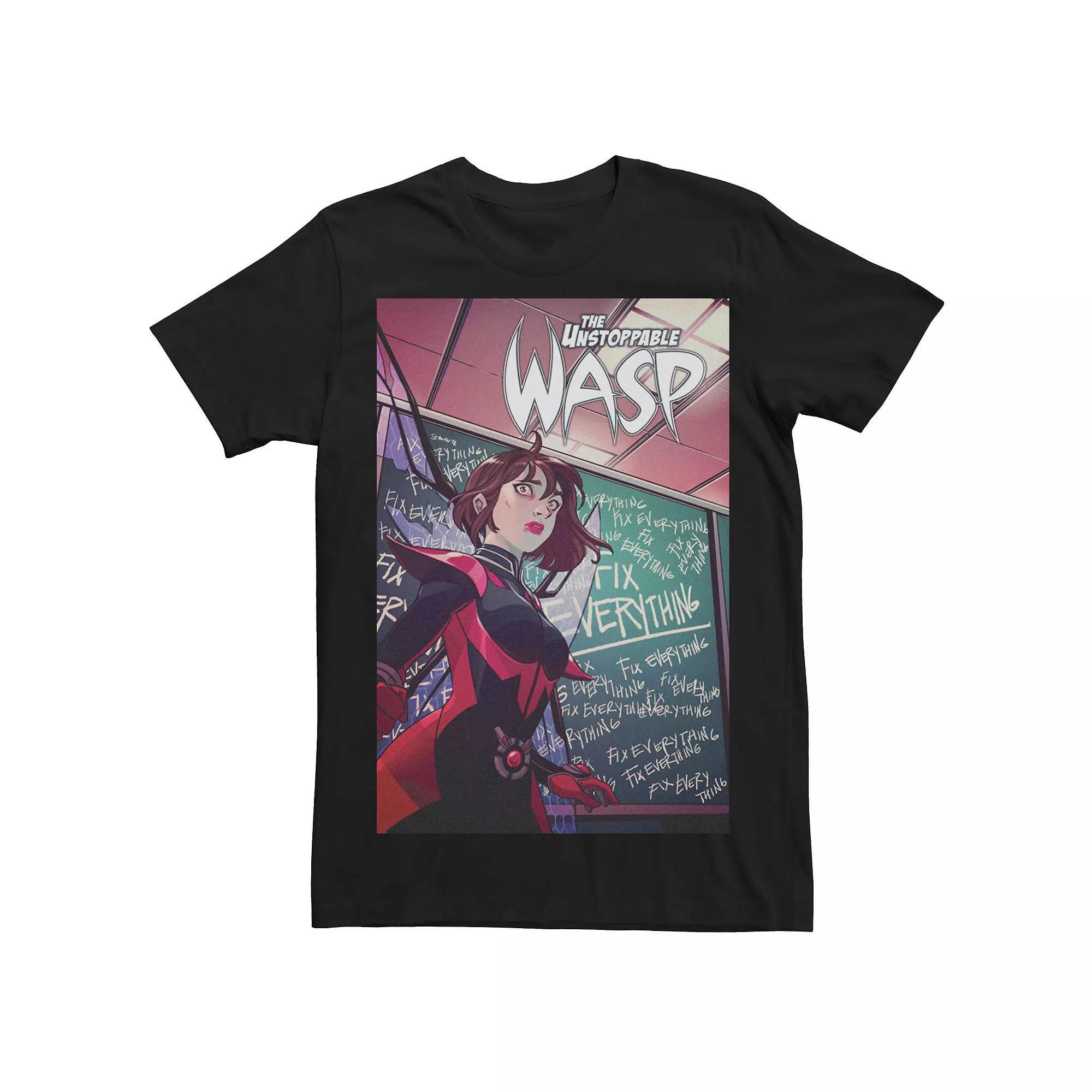 Men's Marvel's The Unstoppable Wasp (2018) #4 Comic Cover Tee, Size: XXL, Black Product Image