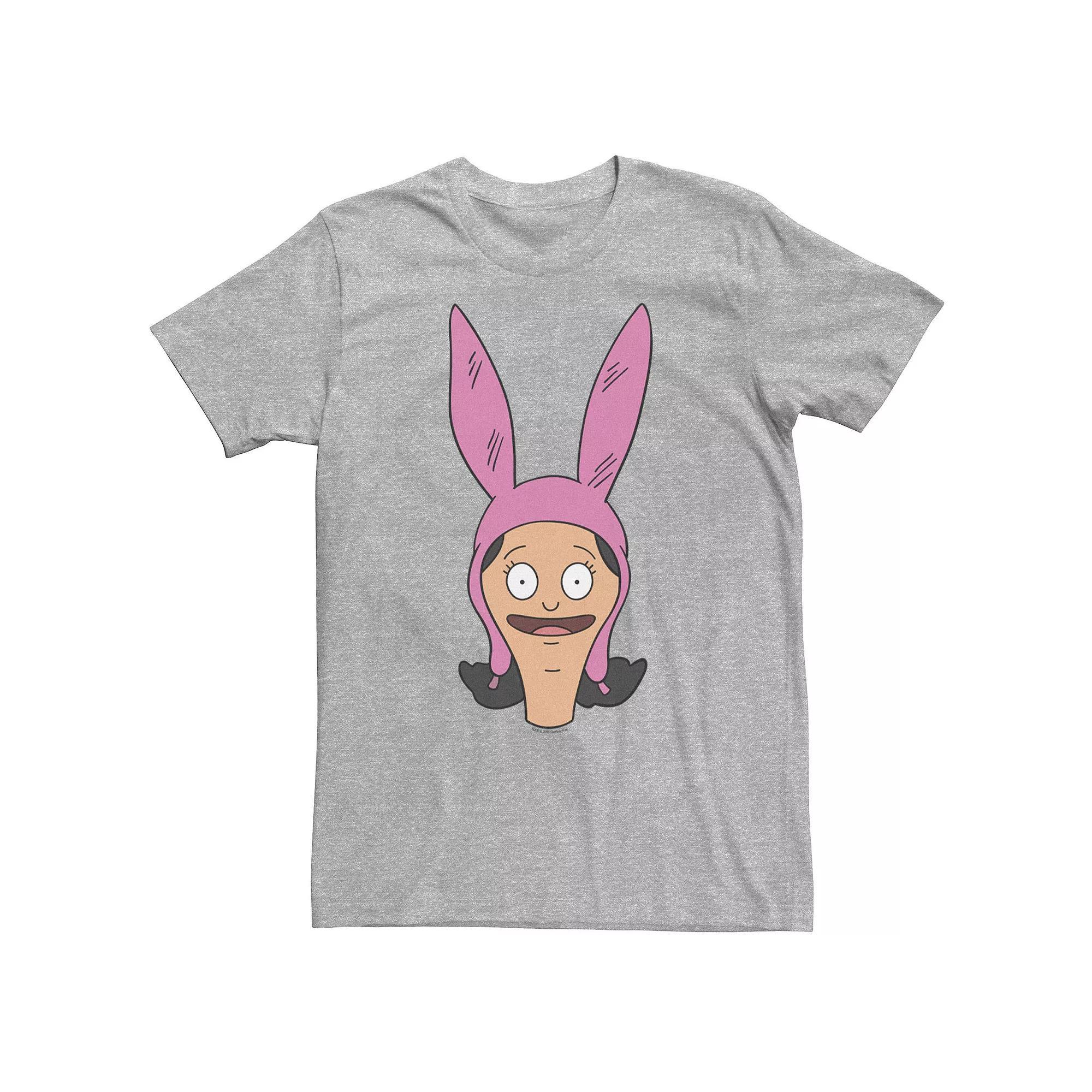 Big & Tall Bob's Burgers Louise Happy Big Face Tee, Men's, Size: 3XL Tall, Athletic Grey Product Image