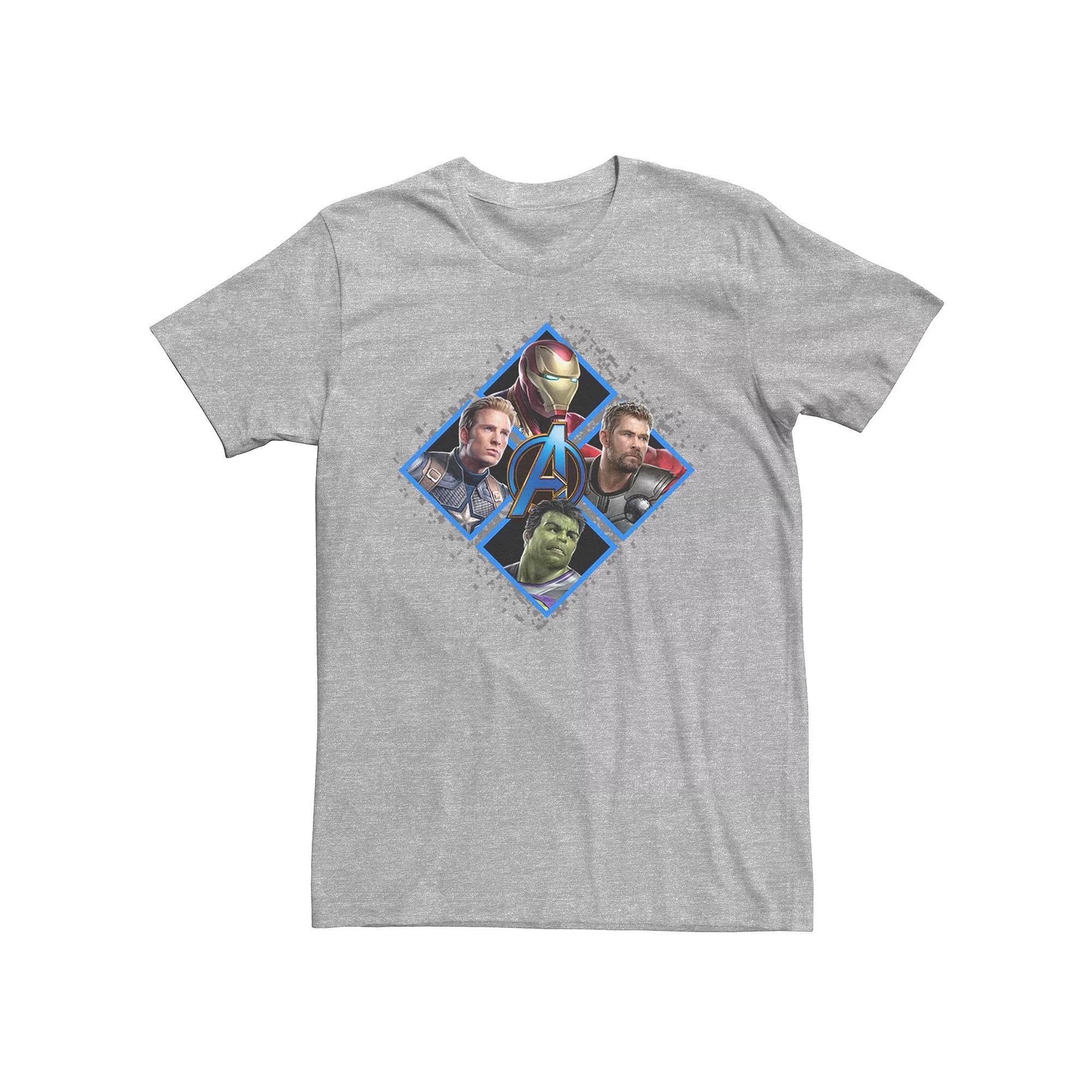 Men's Marvel Avengers Square Box Tee, Size: XL, Athletic Grey Product Image