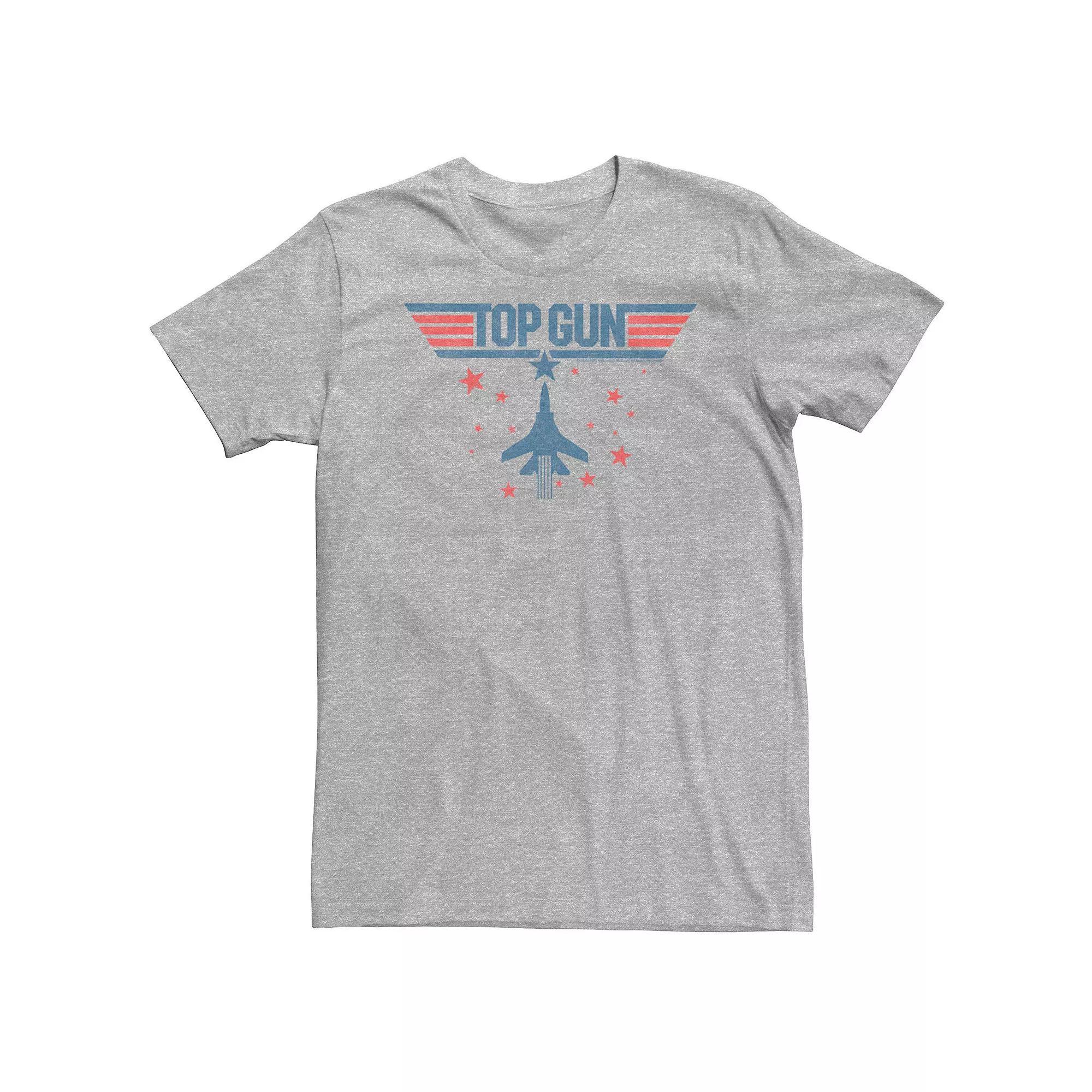 Big & Tall Top Gun Jet Stars Classic Logo Tee, Men's, Size: 4XL, Athletic Grey Product Image