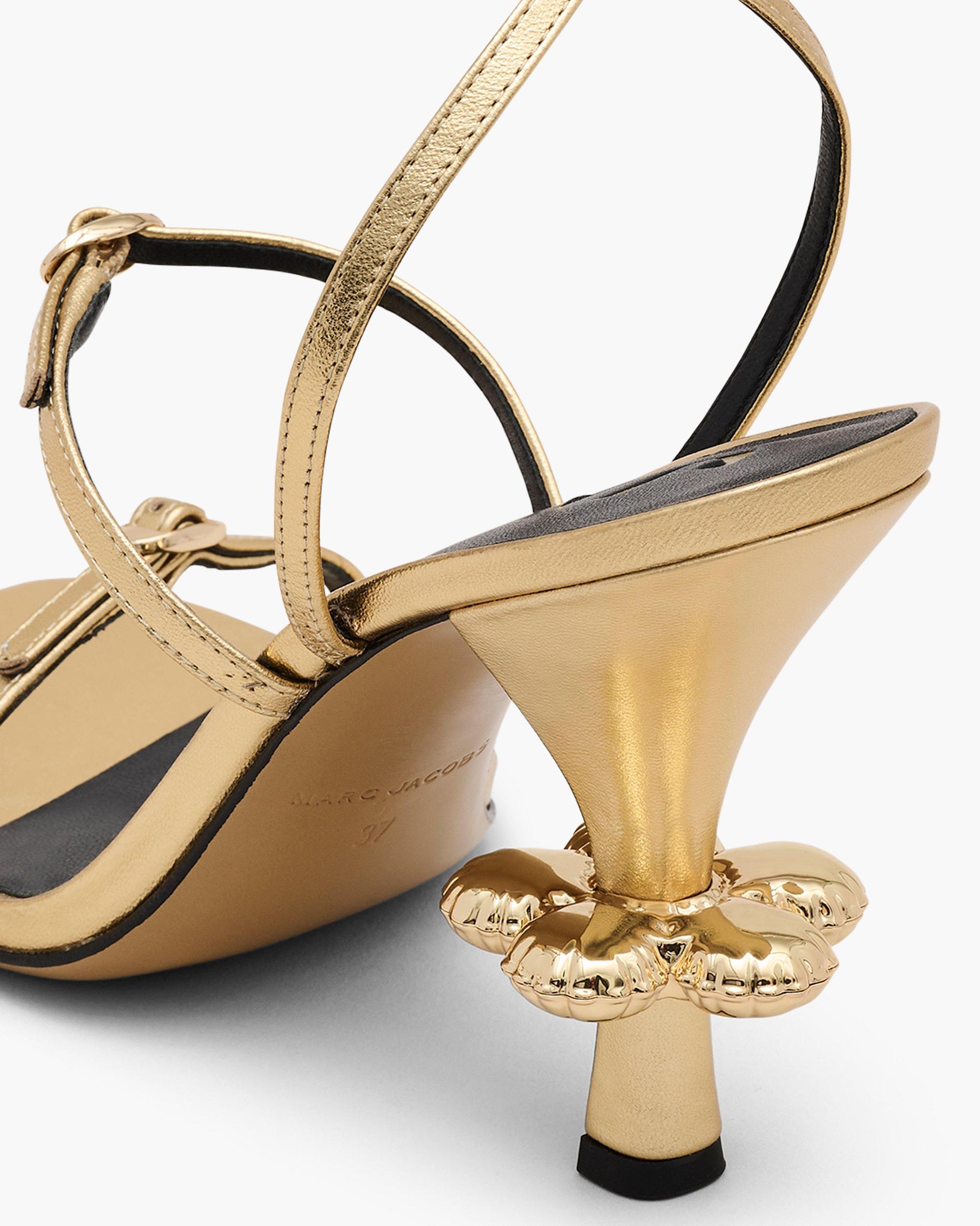 The Metallic Leather Daisy Heel Product Image