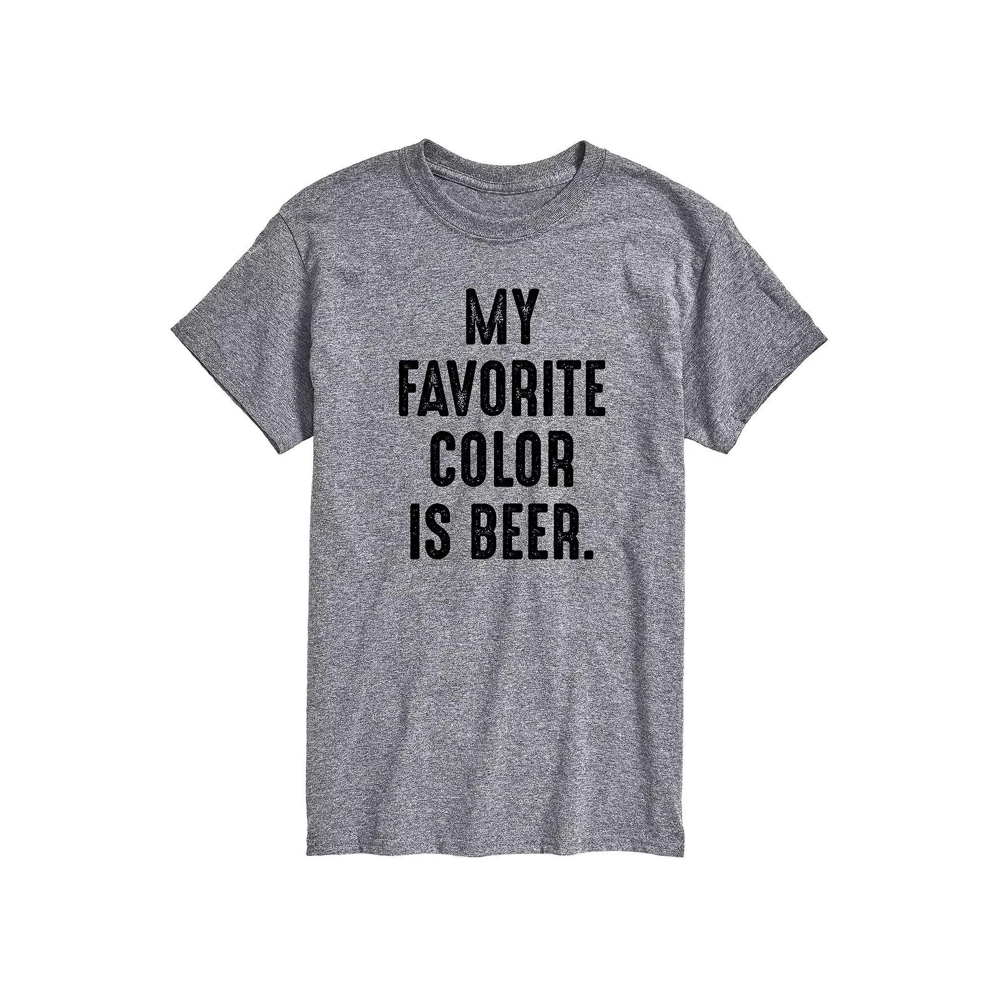 Mens Favorite Color is Beer Graphic Tee Product Image