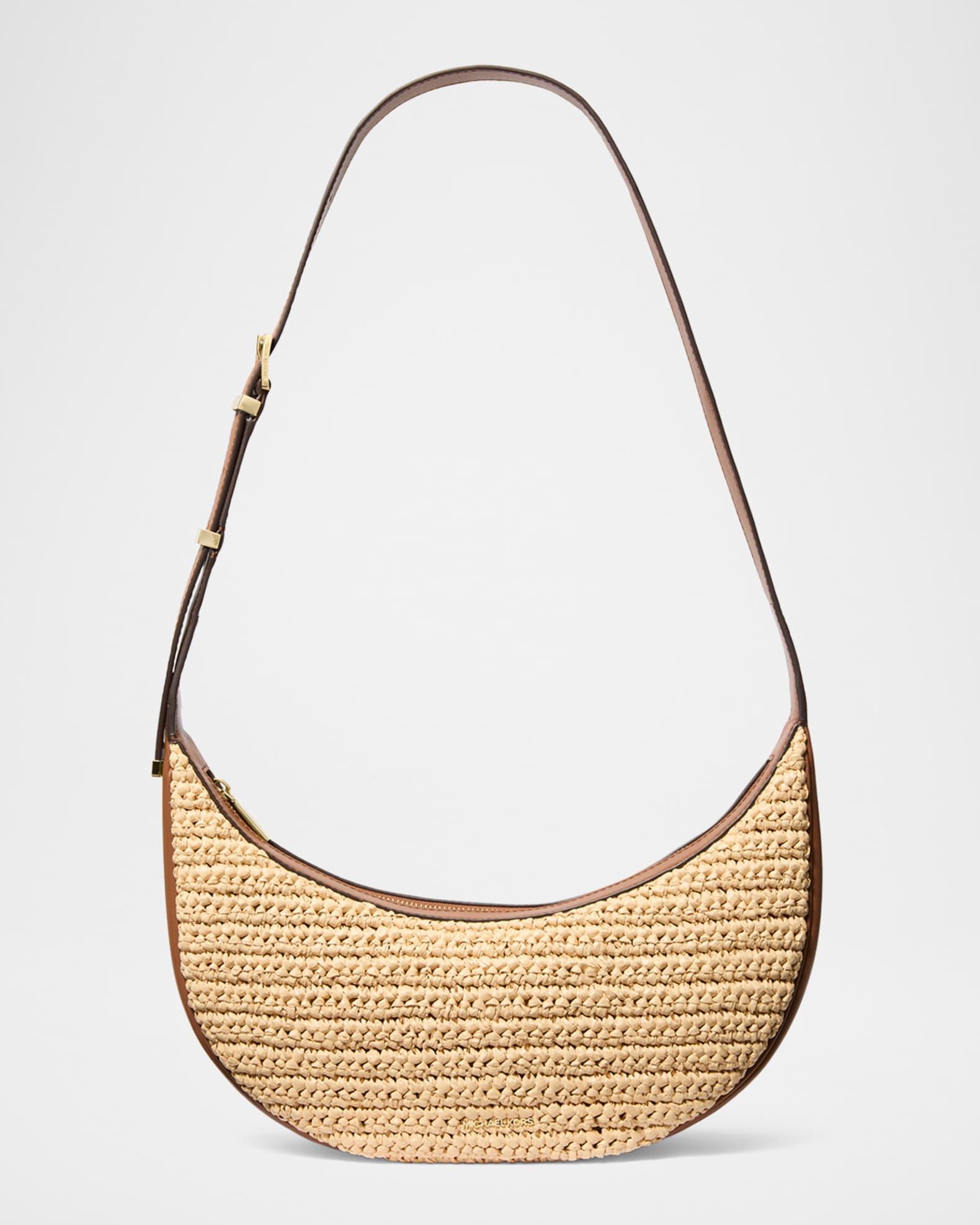 Avra Medium Raffia-Textured Crossbody Bag Product Image
