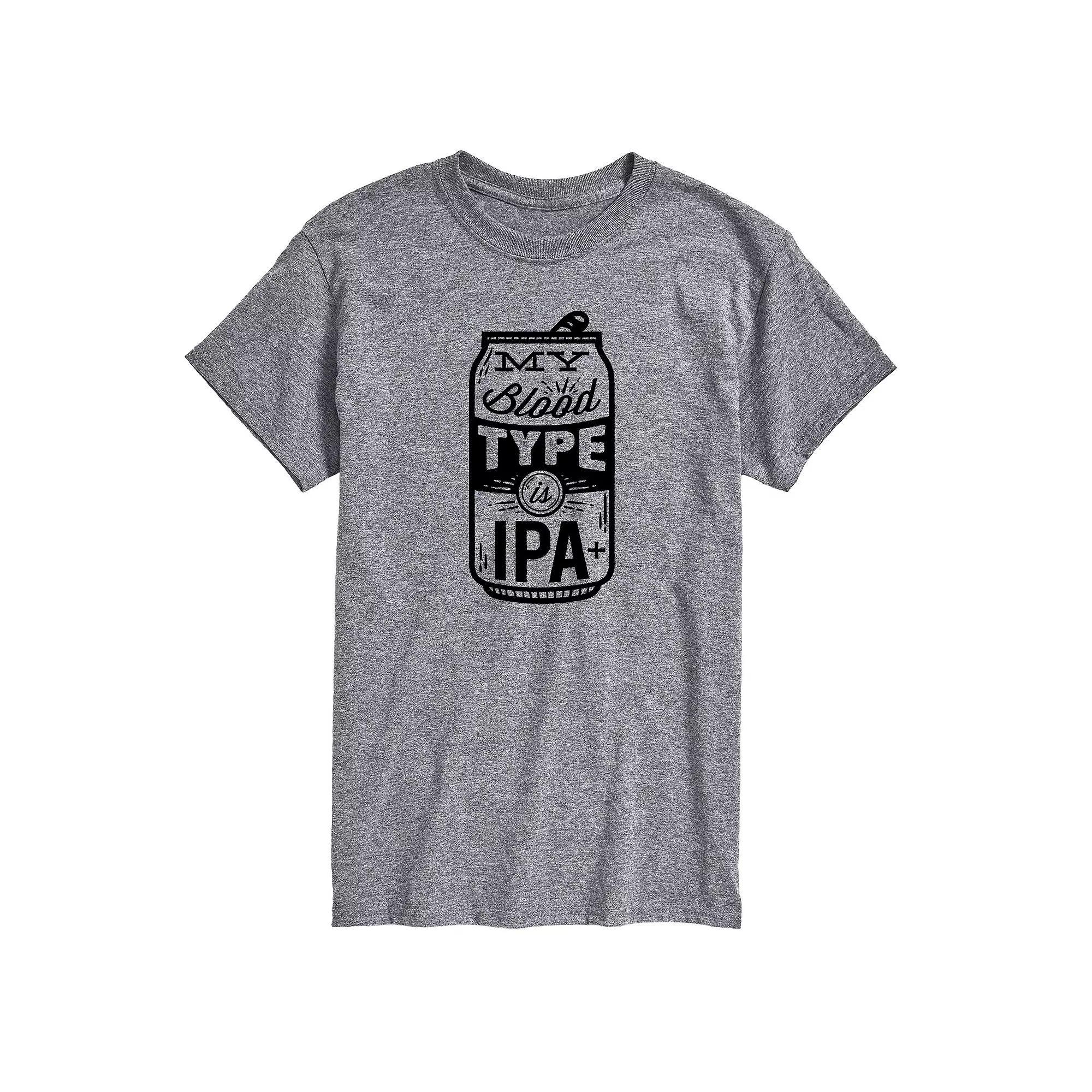 Big & Tall My Blood Type IPA Graphic Tee, Mens Product Image