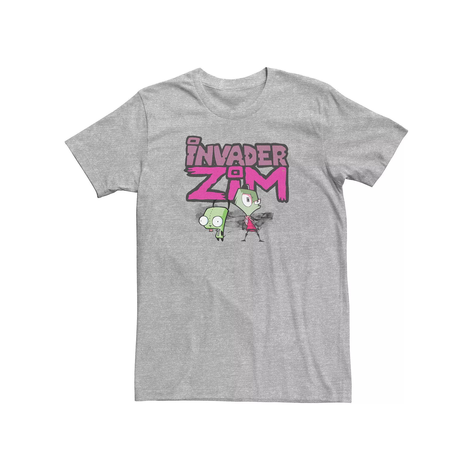 Men's Invader Zim and Gir Painted Logo Tee, Size: Small, White Product Image