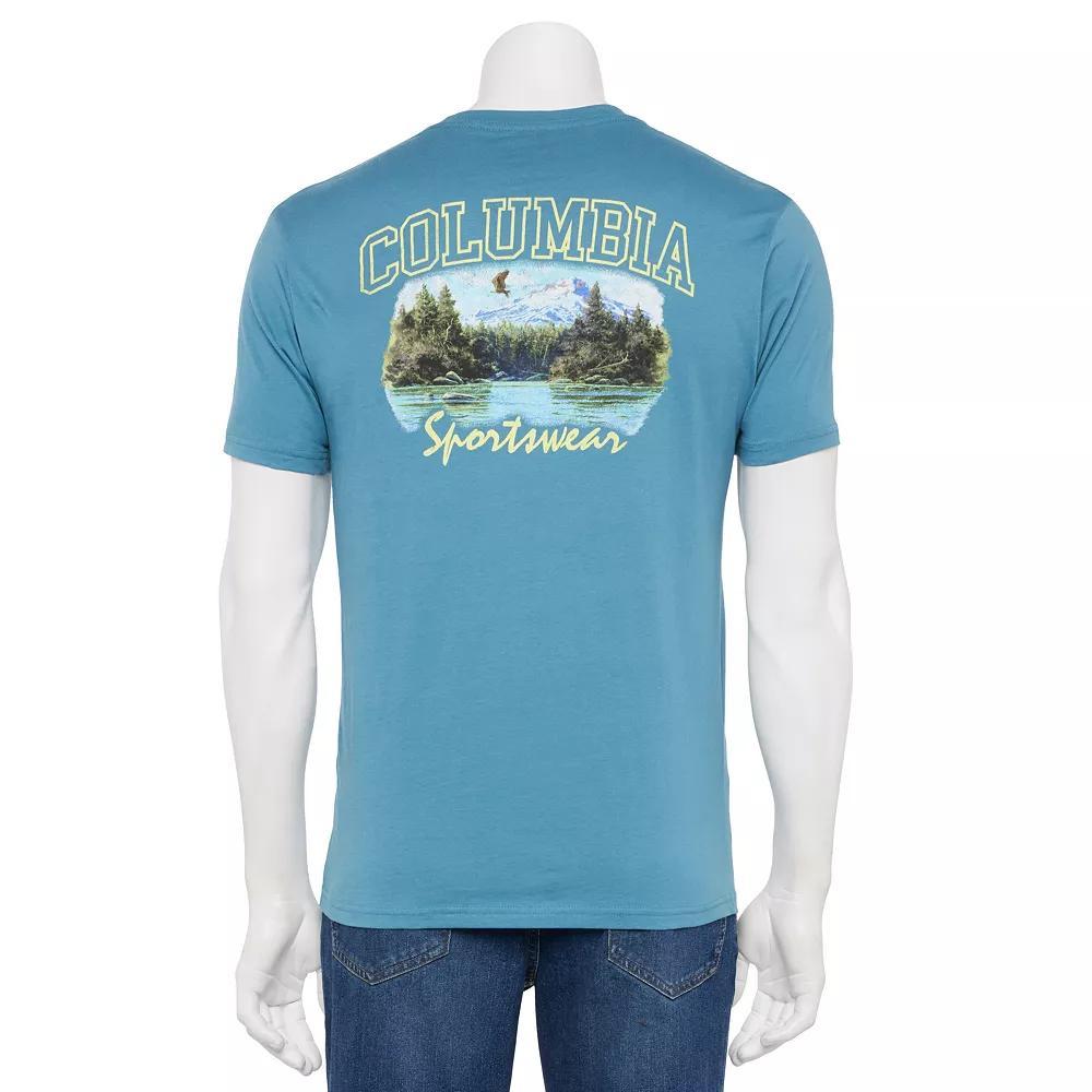 Men's Columbia Short Sleeve Chest Graphic Tee, Size: Small, Black Product Image