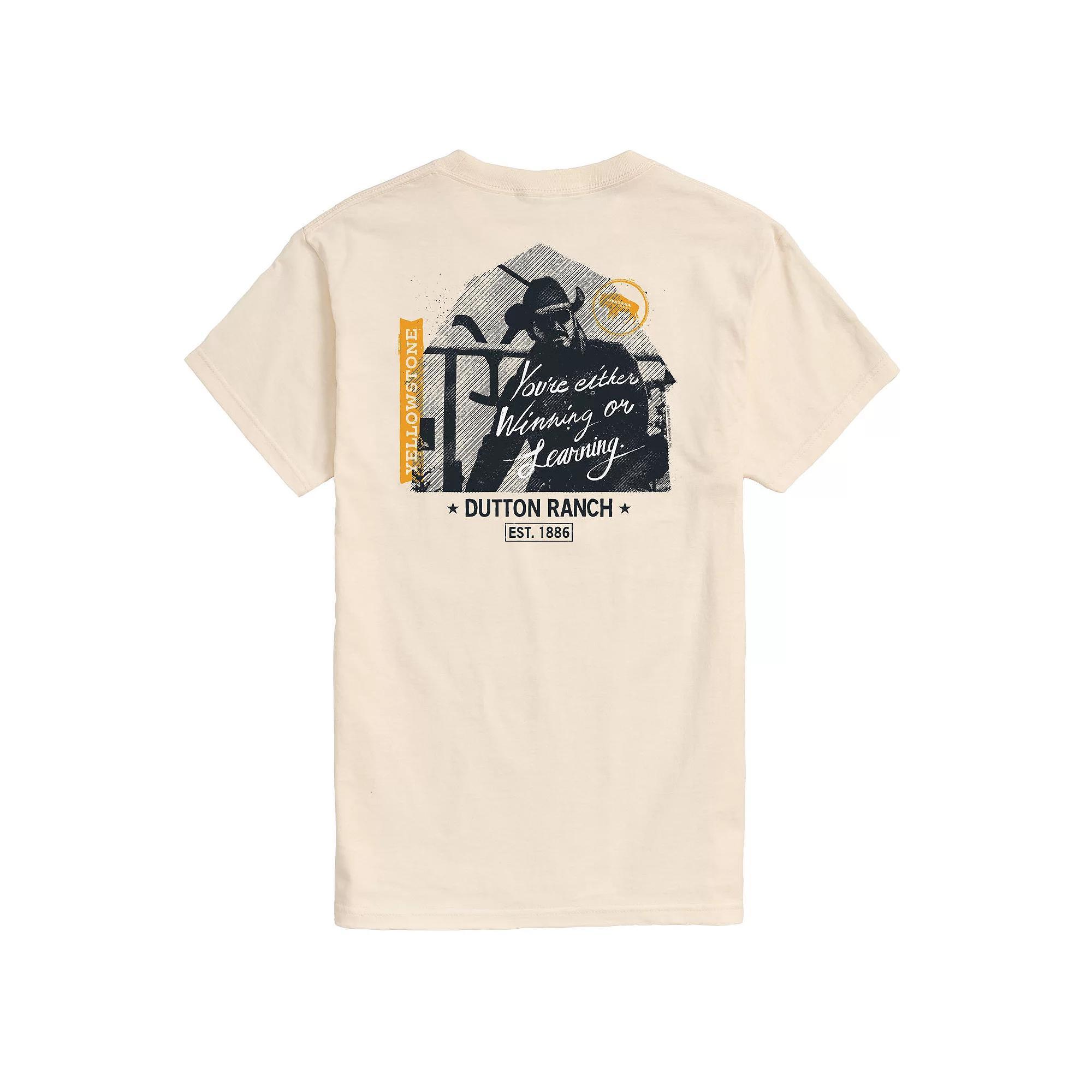 Mens Yellowstone Rip Winning or Learning Graphic Tee Ivory Product Image