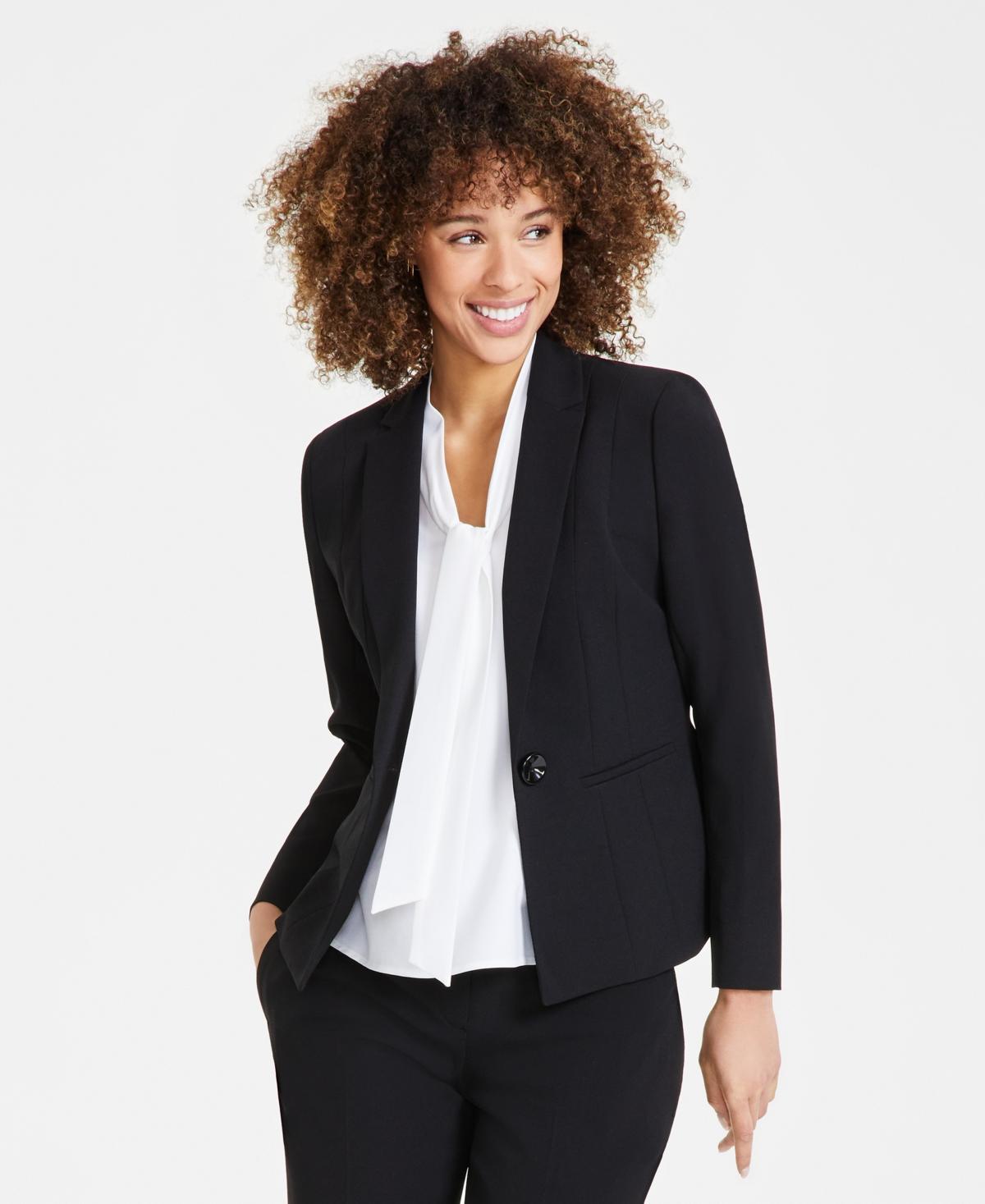 Kasper Petite Crepe One-Button Blazer Product Image