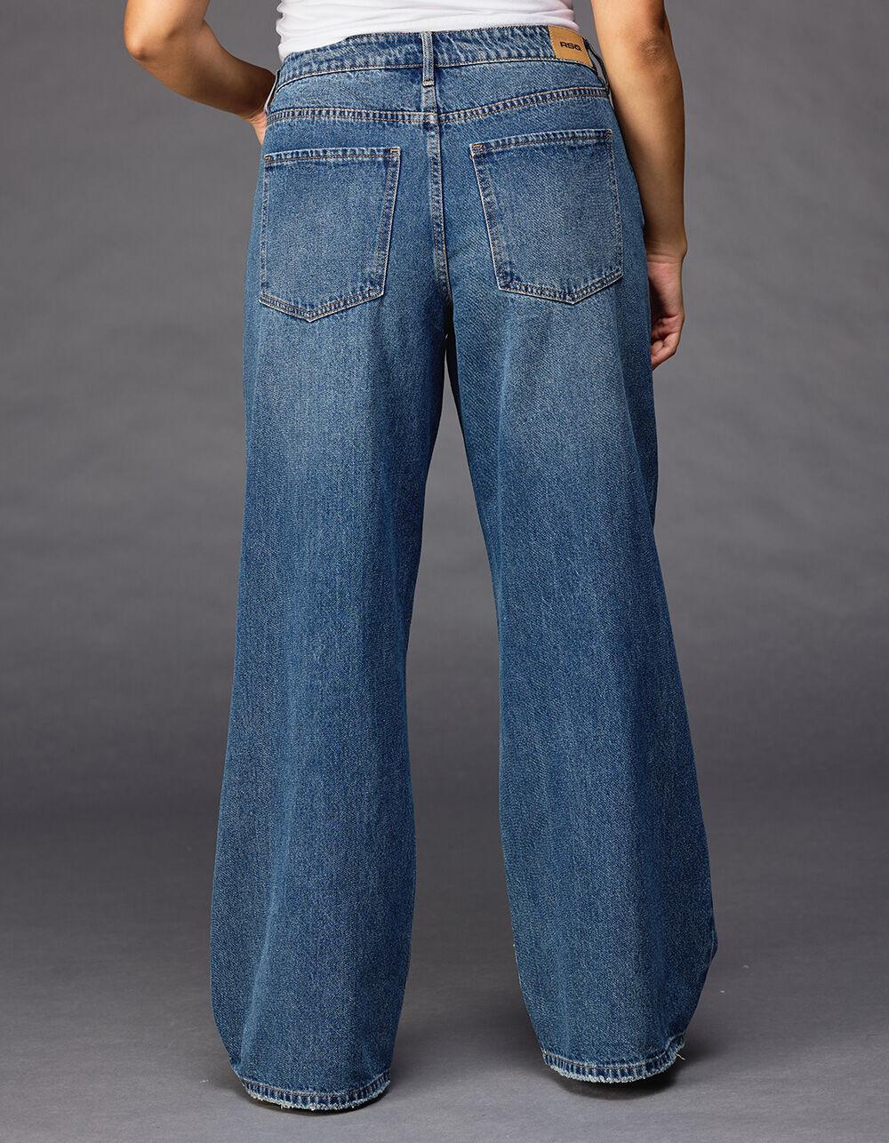RSQ Womens High Rise Baggy Jeans - MEDIUM WASH Product Image
