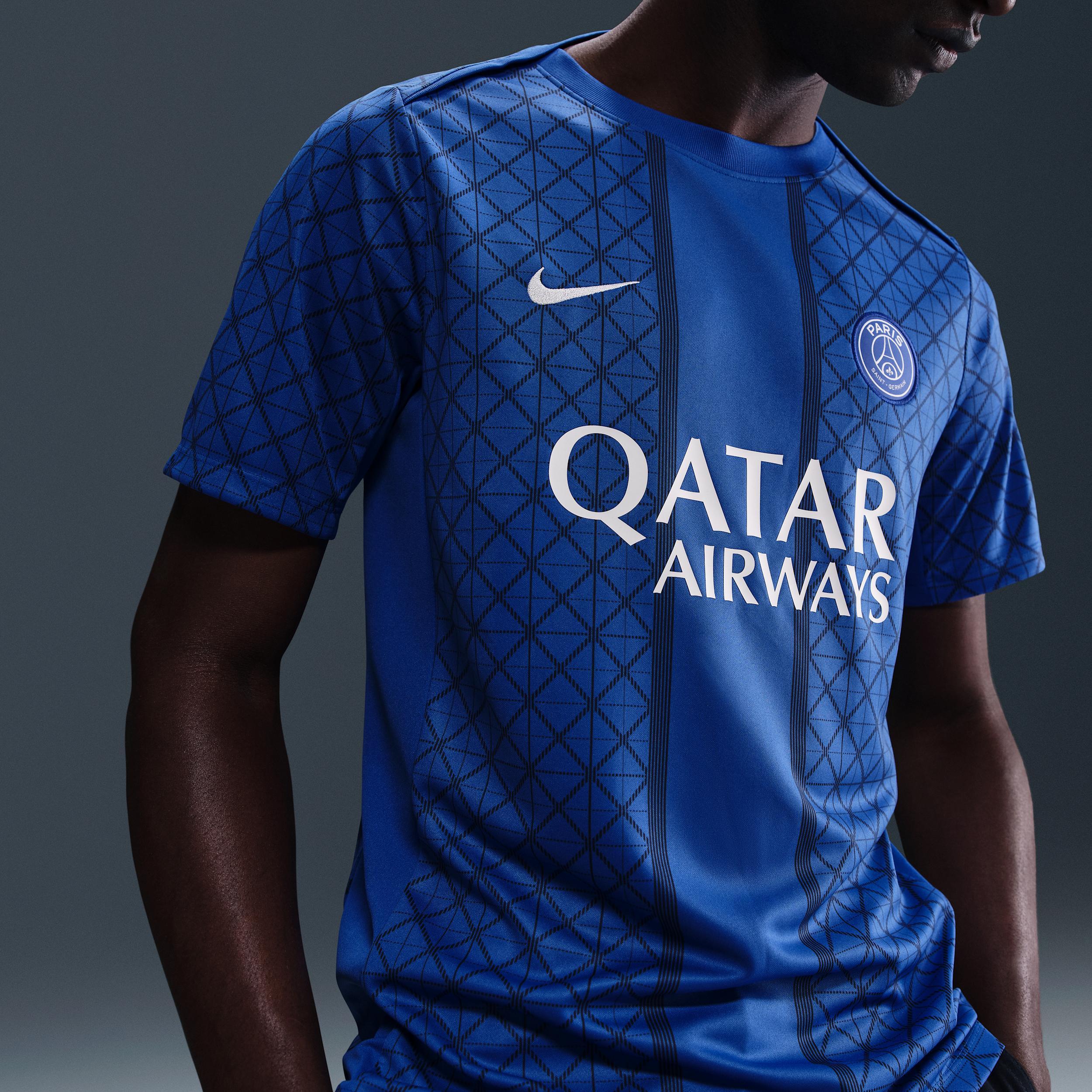 Paris Saint-Germain Academy Pro Home Nike Men's Dri-FIT Soccer Pre-Match Short-Sleeve Top Product Image